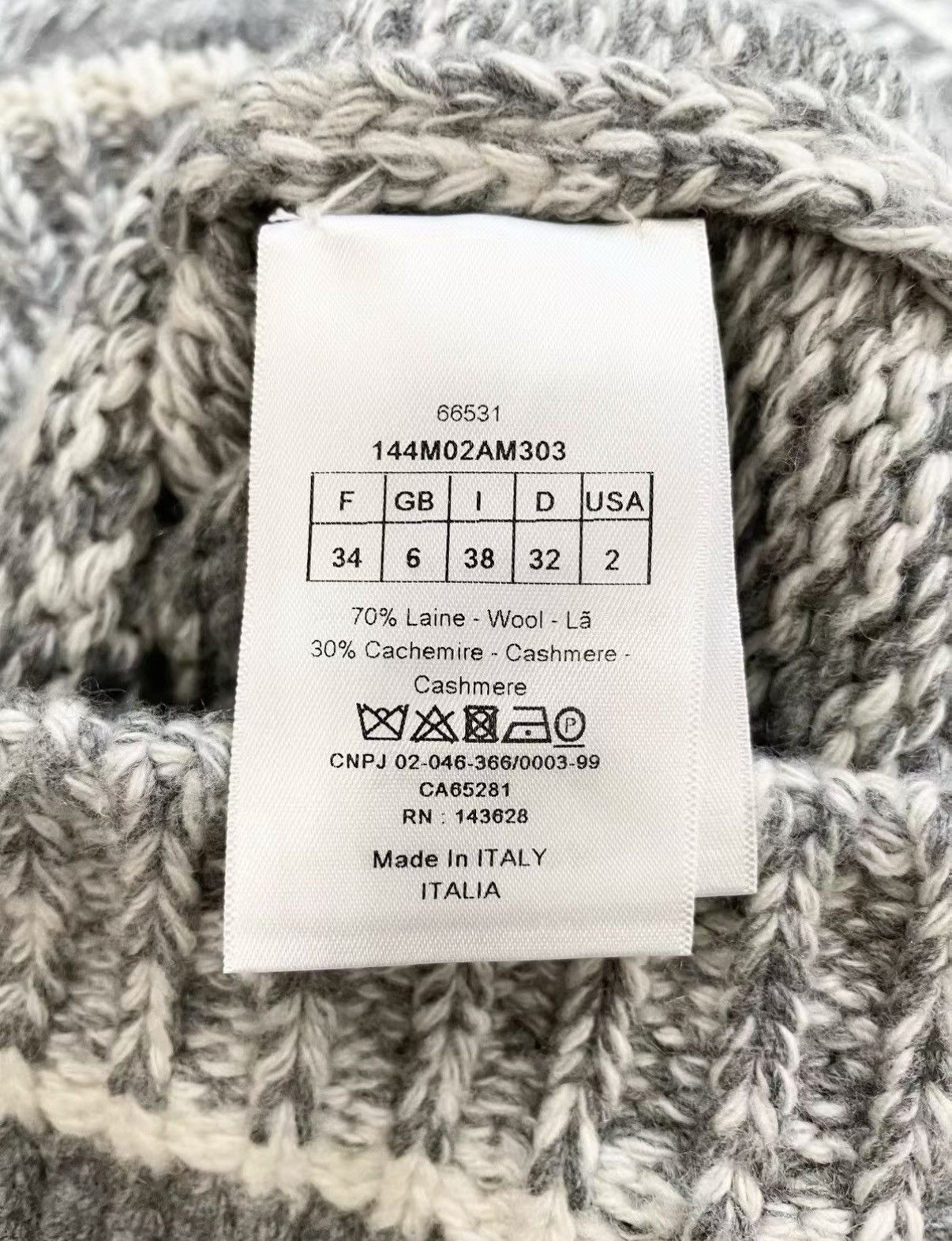 Dior Dior Classic Heather Grey Mid-Length Cashmere Cardigan J33 Size XXS / US 00 / IT 34 - 5 Thumbnail