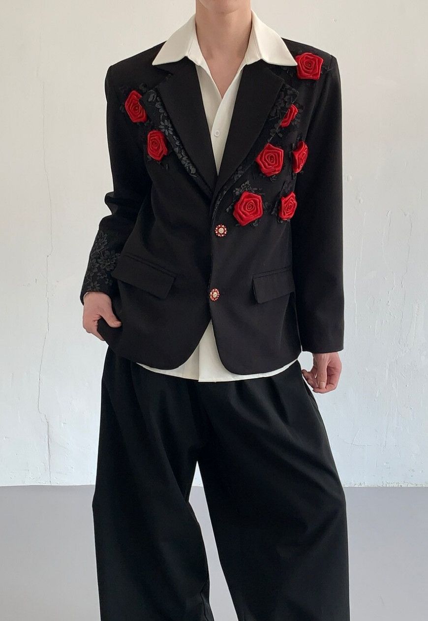 Other Men's Embroidered Double-Layer Blazer Size 38S - 2 Thumbnail