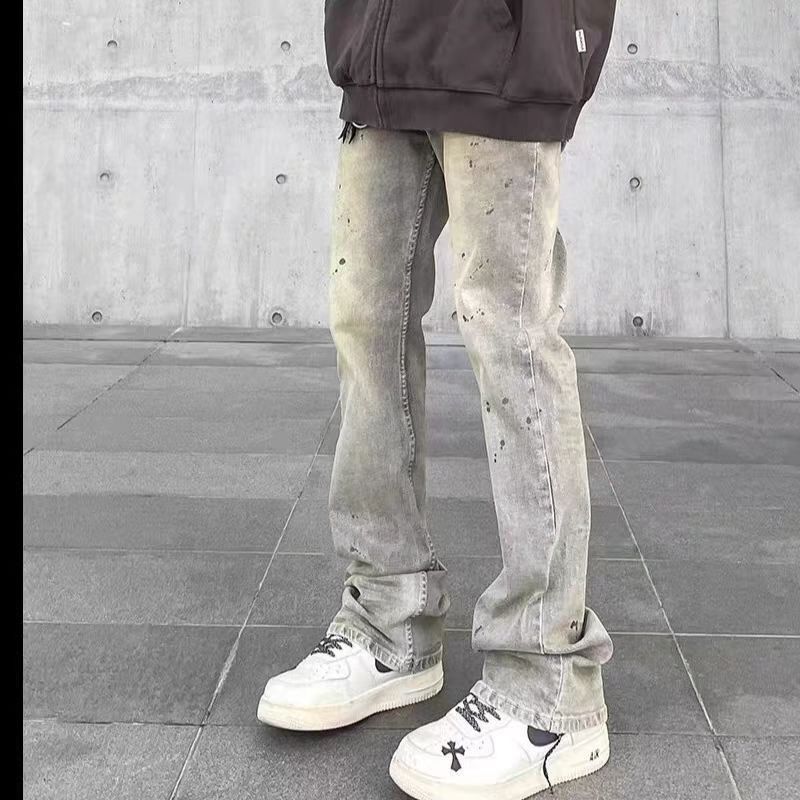 Jean Blue Ink-Splattered Loose-Fit Jeans Size US 30 / EU 46 - 2 Thumbnail
