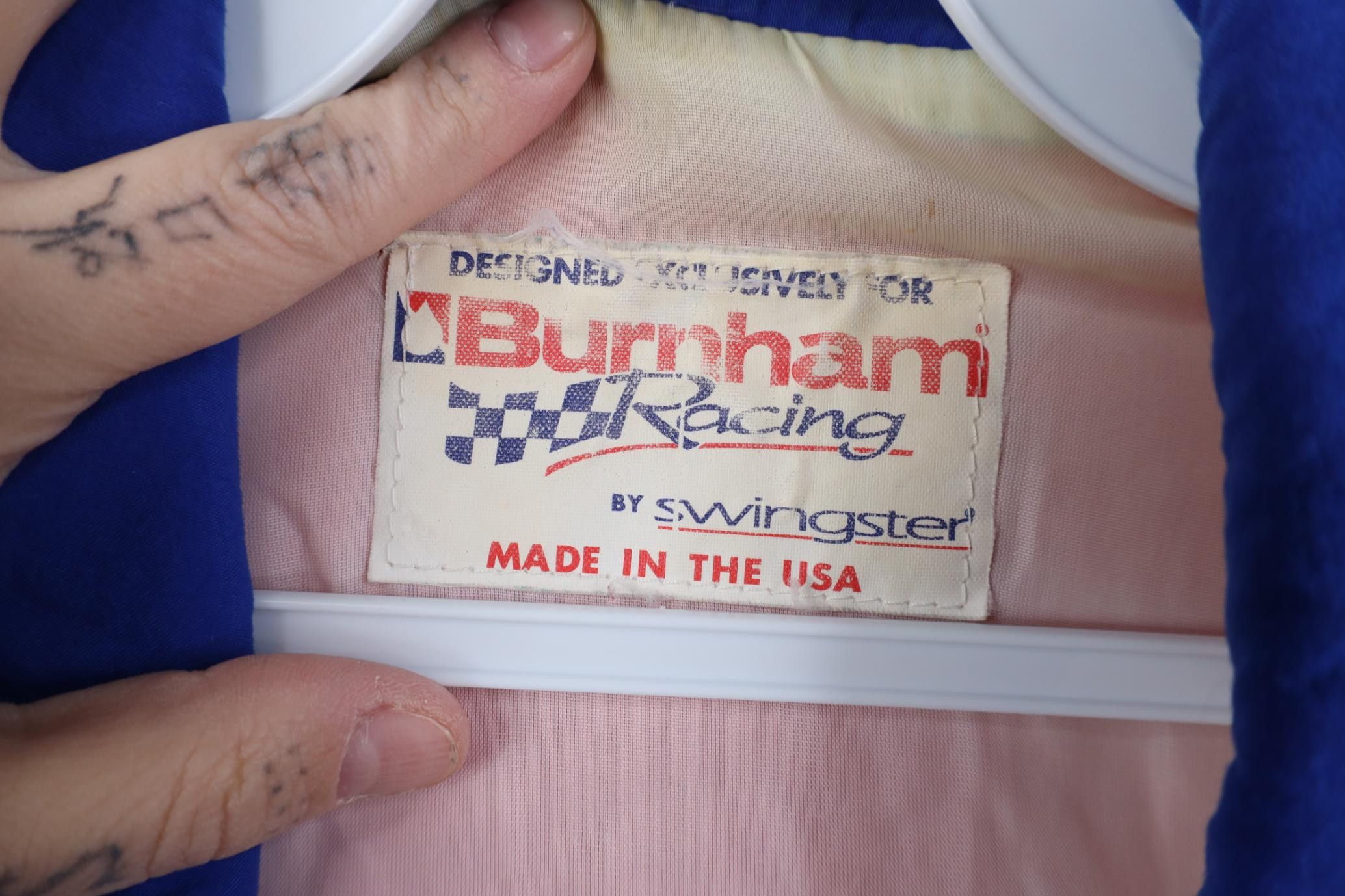 Vintage Vintage 80s 90s Burnham Racing Windbreaker Jacket USA Size US M / EU 48-50 / 2 - 8 Thumbnail