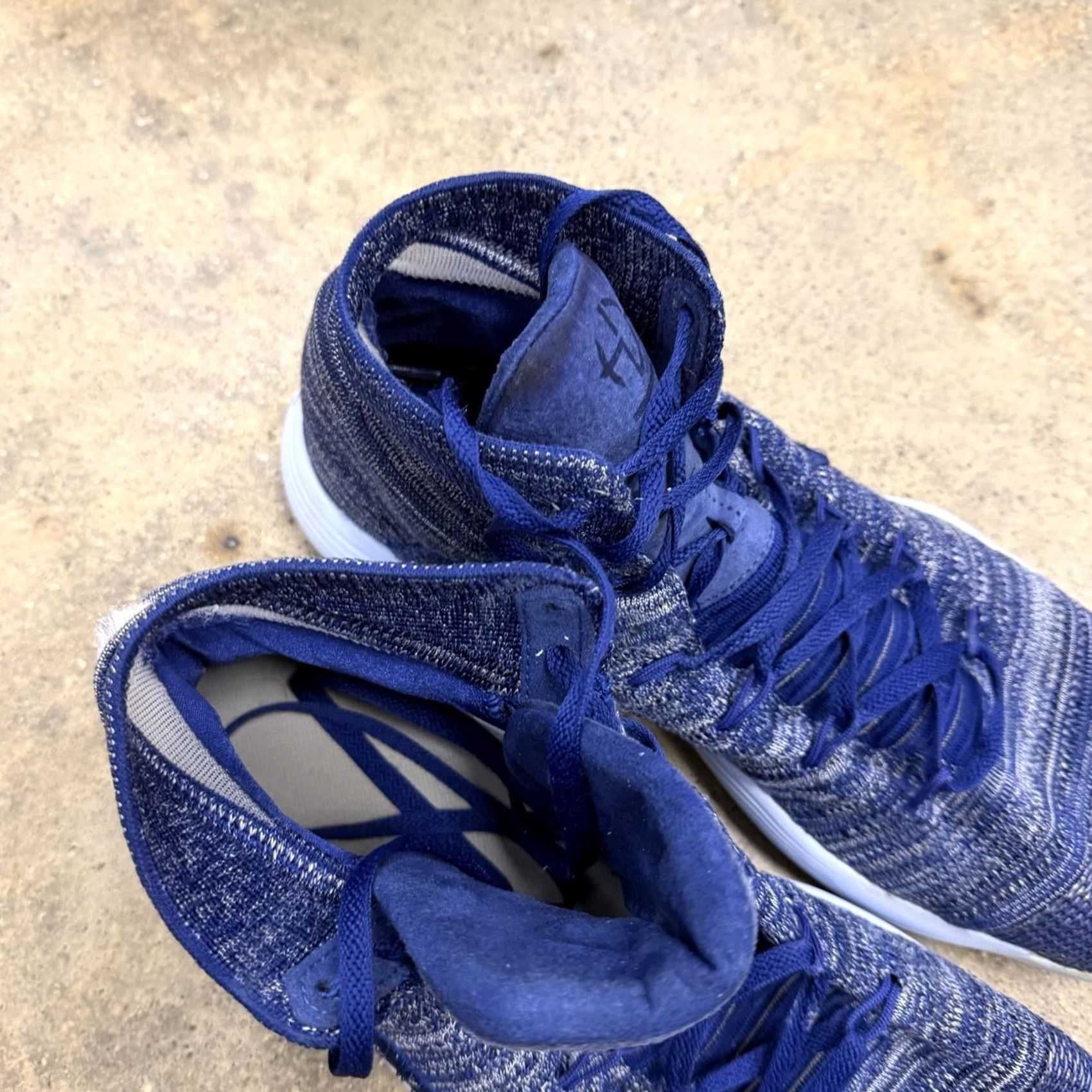 Nike Nike Hyperdunk 2017 Flyknit Men Size 15 917726-400 College Navy See Rip Sneaker Basketball Performance Lightweight Cushioned High Top Nike Shoes Mens Size US 15 / EU 48 - 4 Thumbnail