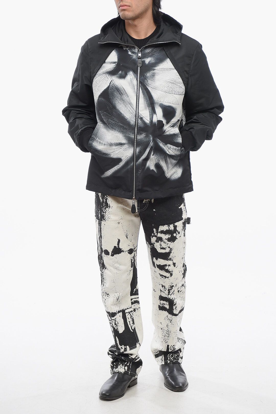 Alexander McQueen og1mm0925 Windbreaker Jacket in Black Size US L / EU 52-54 / 3 - 4 Thumbnail