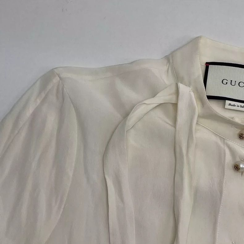 Gucci Gucci Silk pearl buckle shirt Size XS / US 0-2 / IT 36-38 - 8 Thumbnail