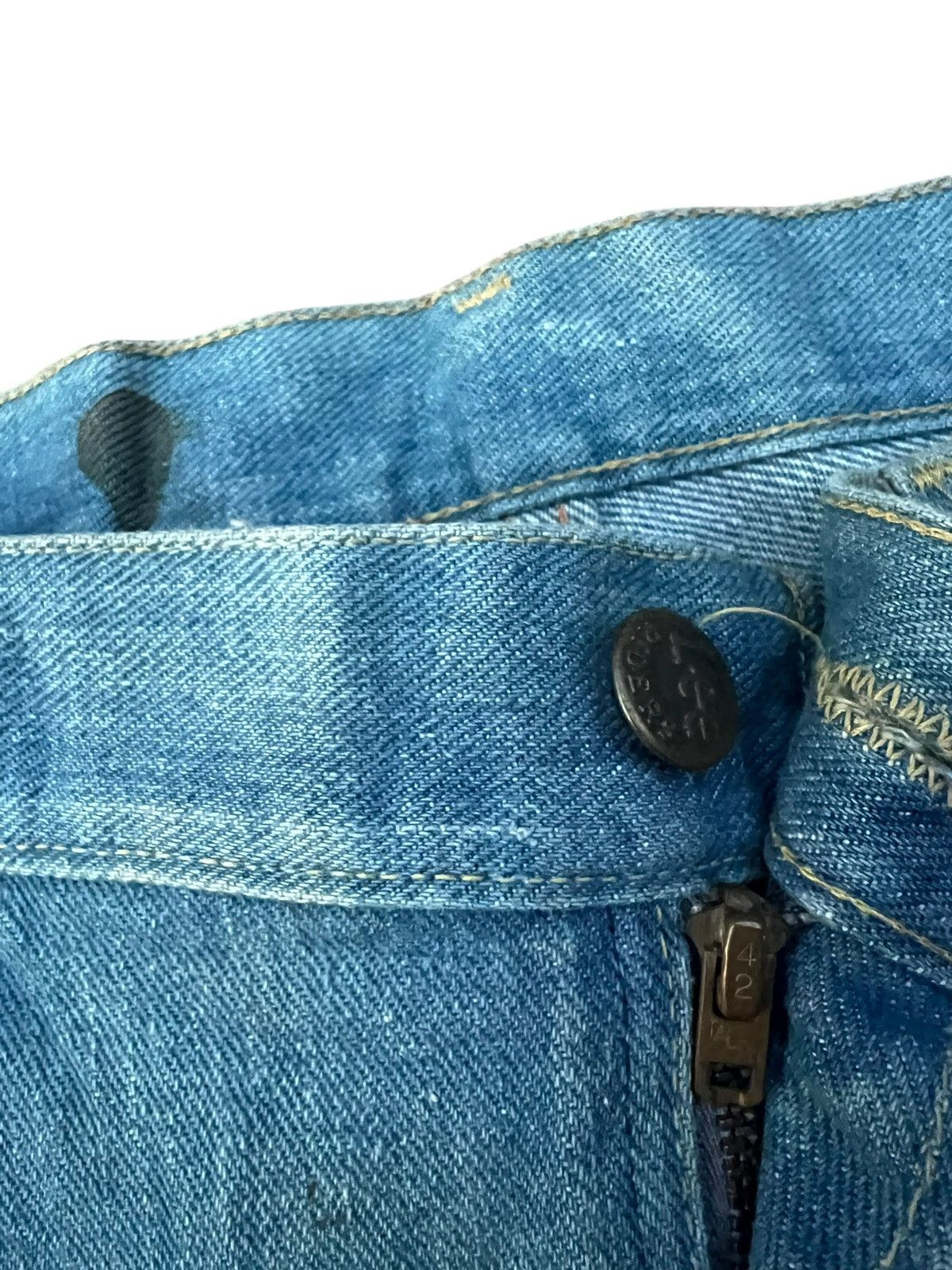 Lee Vintage 70s 80s Lee Riders Faded Dirty Mud Denim Jeans Size US 34 / EU 50 - 5 Thumbnail