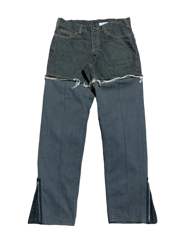 Other Japanese brand hybird distressed double front look denim Size US 32 / EU 48 - 3 Thumbnail