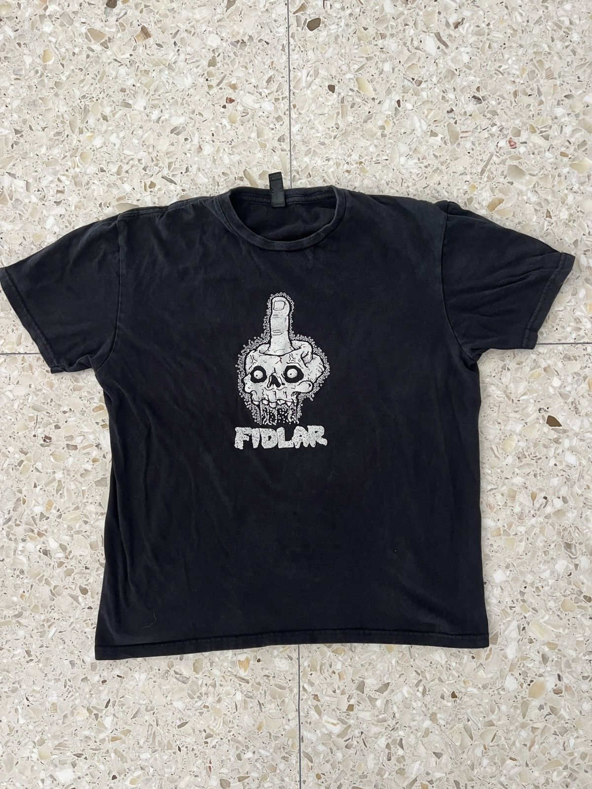 Gildan Fidlar Band Rare Graphic Skull Middle Finger Garage Surf Size US L / EU 52-54 / 3 - 1 Thumbnail