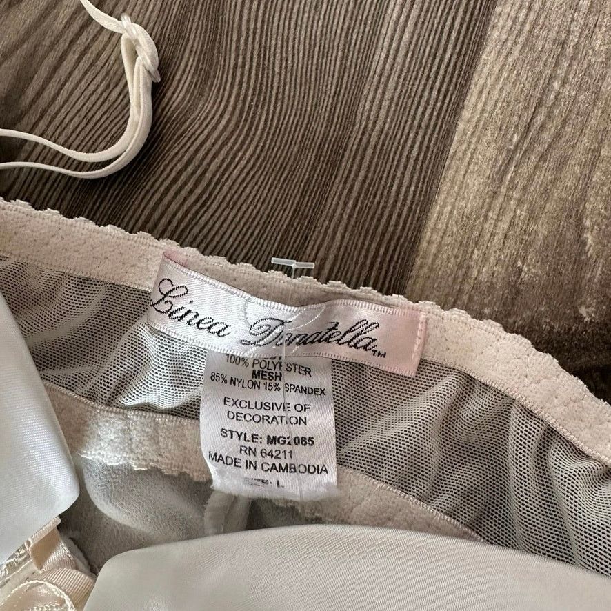 Other linea donatella white cream slip bralette dress Size L / US 10 / IT 46 - 4 Thumbnail
