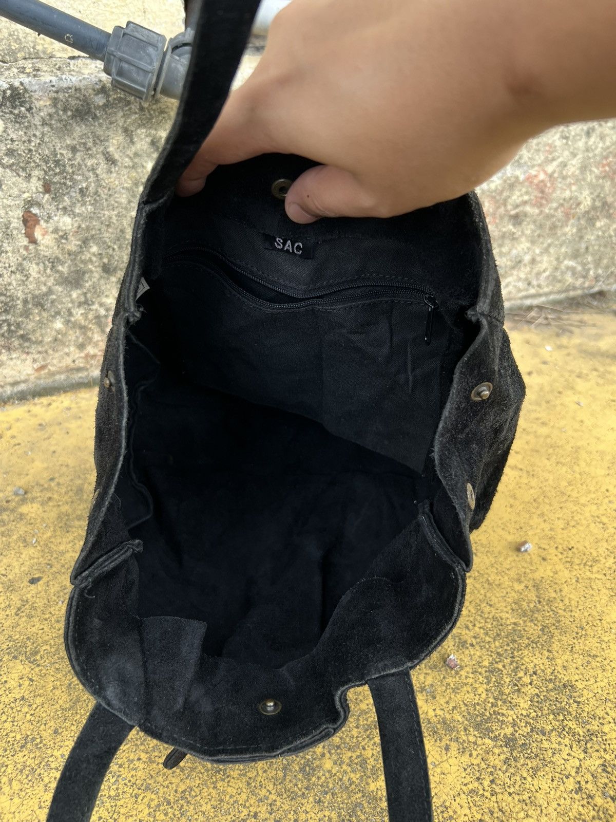 Japanese Brand Sac Suede Leather Small Tote Bag Size ONE SIZE - 6 Thumbnail