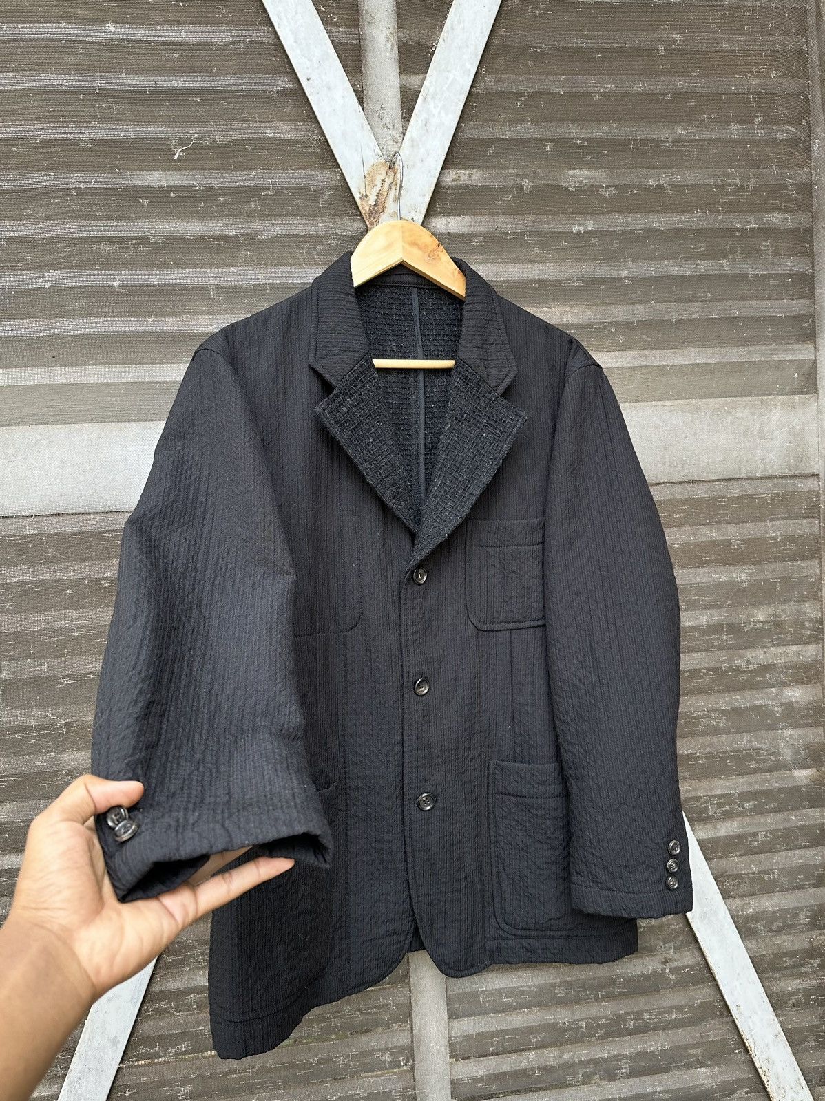 Comme des Garcons AD1997 Comme Des Garcons Homme Wool Chore Jacket Size US M / EU 48-50 / 2 - 9 Thumbnail