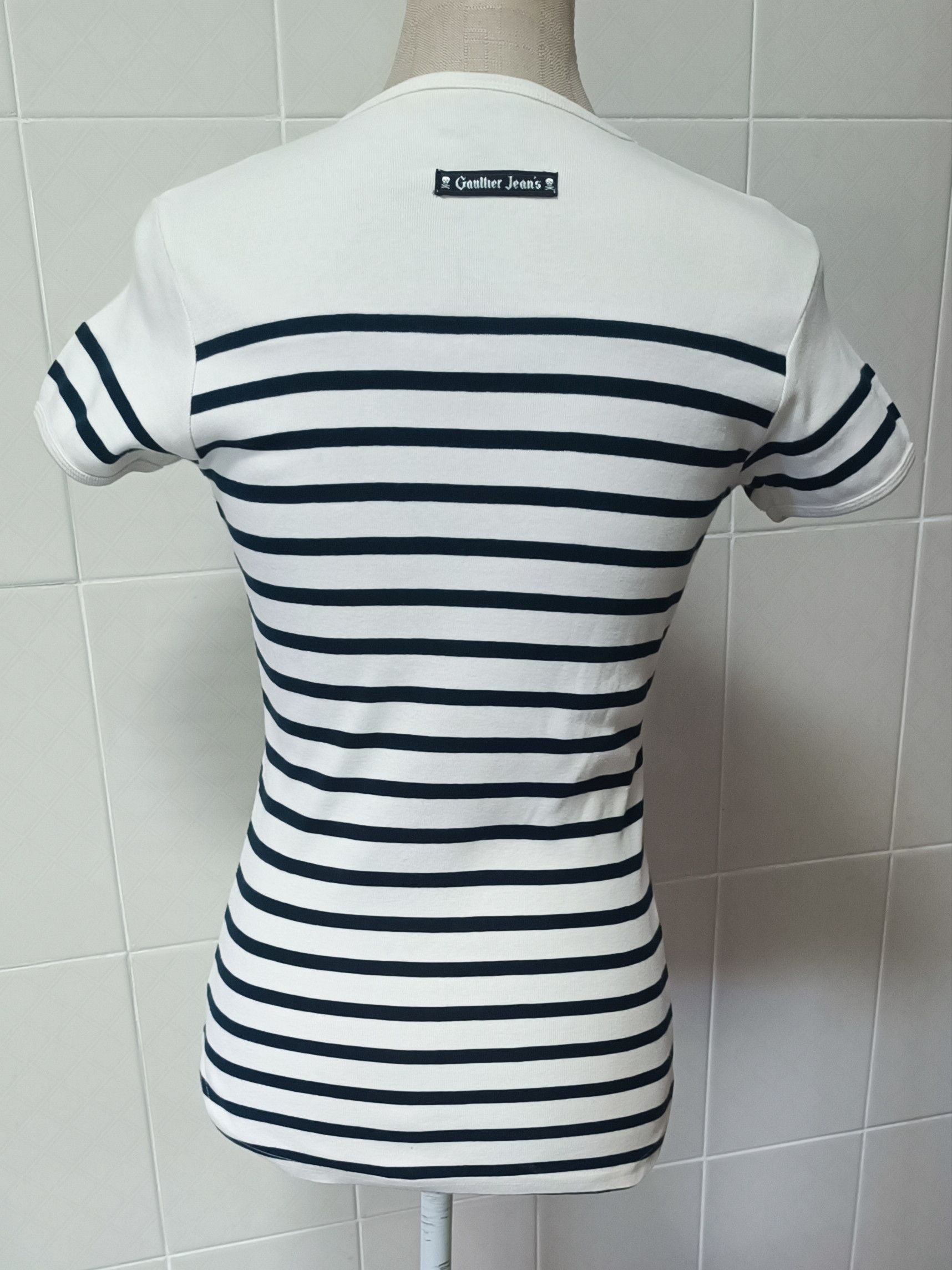 Jean Paul Gaultier SS 1997 - Rare Egyptian and Navy stripes top Size S / US 4 / IT 40 - 24 Thumbnail