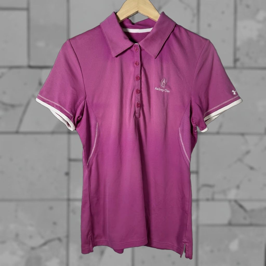 Under Armour Under Armour Polo Shirt Women M Pink Athletic Activewear Womens Size M / US 6-8 / IT 42-44 - 1 Thumbnail