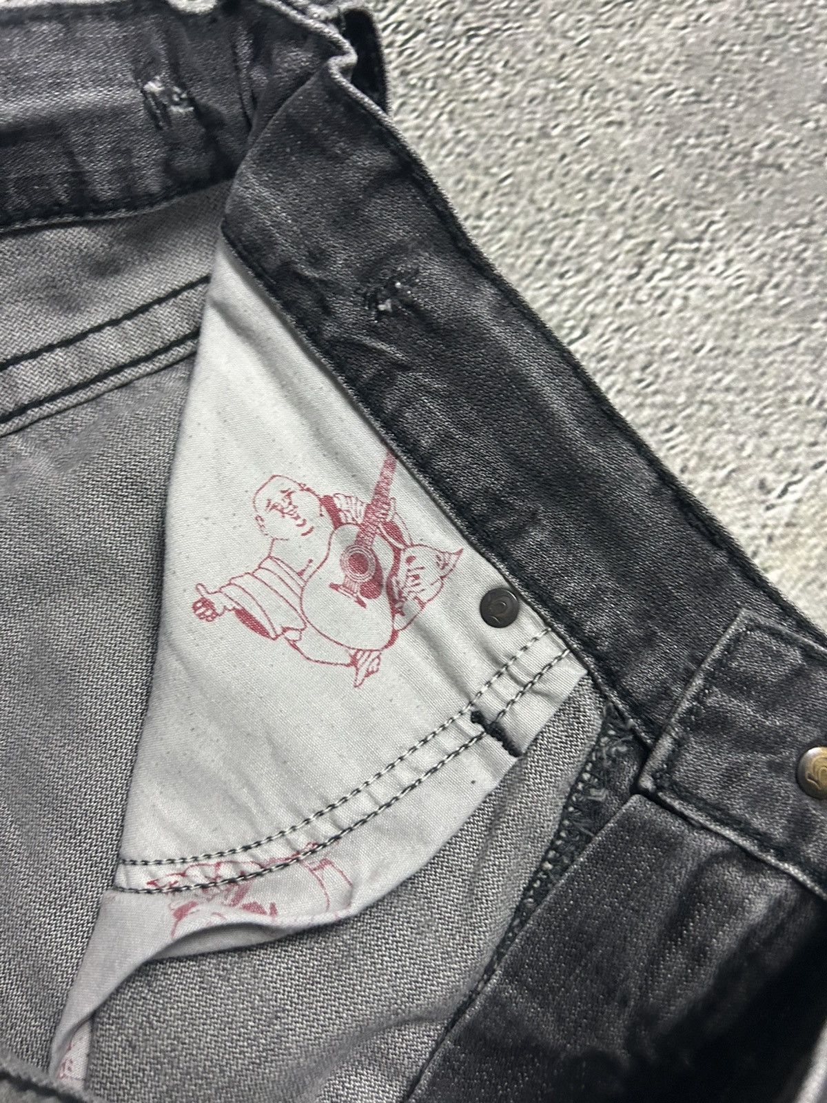 True Religion True Religion jeans grey black thick stitching Bobby Size US 32 / EU 48 - 16 Thumbnail