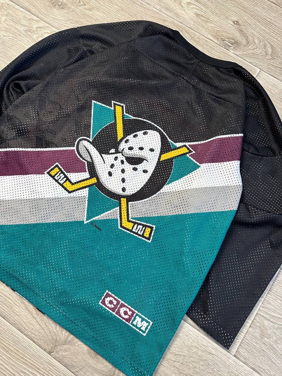 Ccm Vintage 90s Mighty Ducks CCM All Over Jersey Size S/M Size US M / EU 48-50 / 2 - 4 Thumbnail