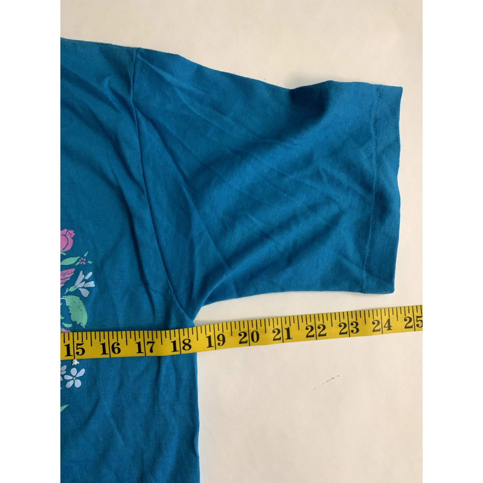 Jerzees Vintage Gatlinburg Shirt Flowers Blue 1990s 90s VTG Medium Size US M / EU 48-50 / 2 - 11 Thumbnail