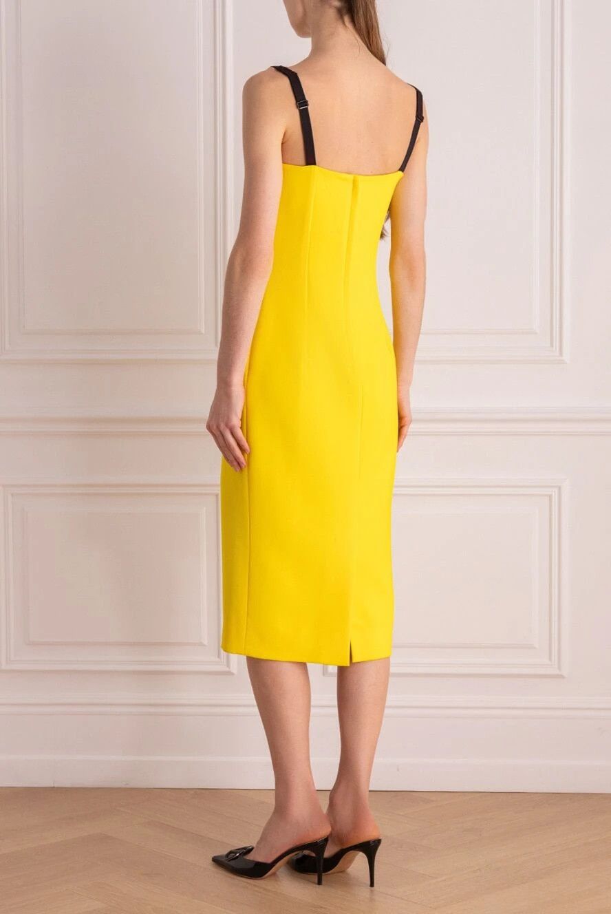 Dolce & Gabbana o1y0825 Midi Dress in Yellow Size M / US 6-8 / IT 42-44 - 5 Thumbnail