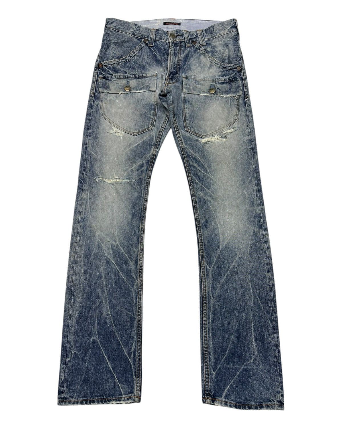 Hysteric Glamour × Japanese Brand × Kapital 🔥BLUE WAY Distressed Denim Union Made Ripped Jeans Size US 32 / EU 48 - 1 Thumbnail
