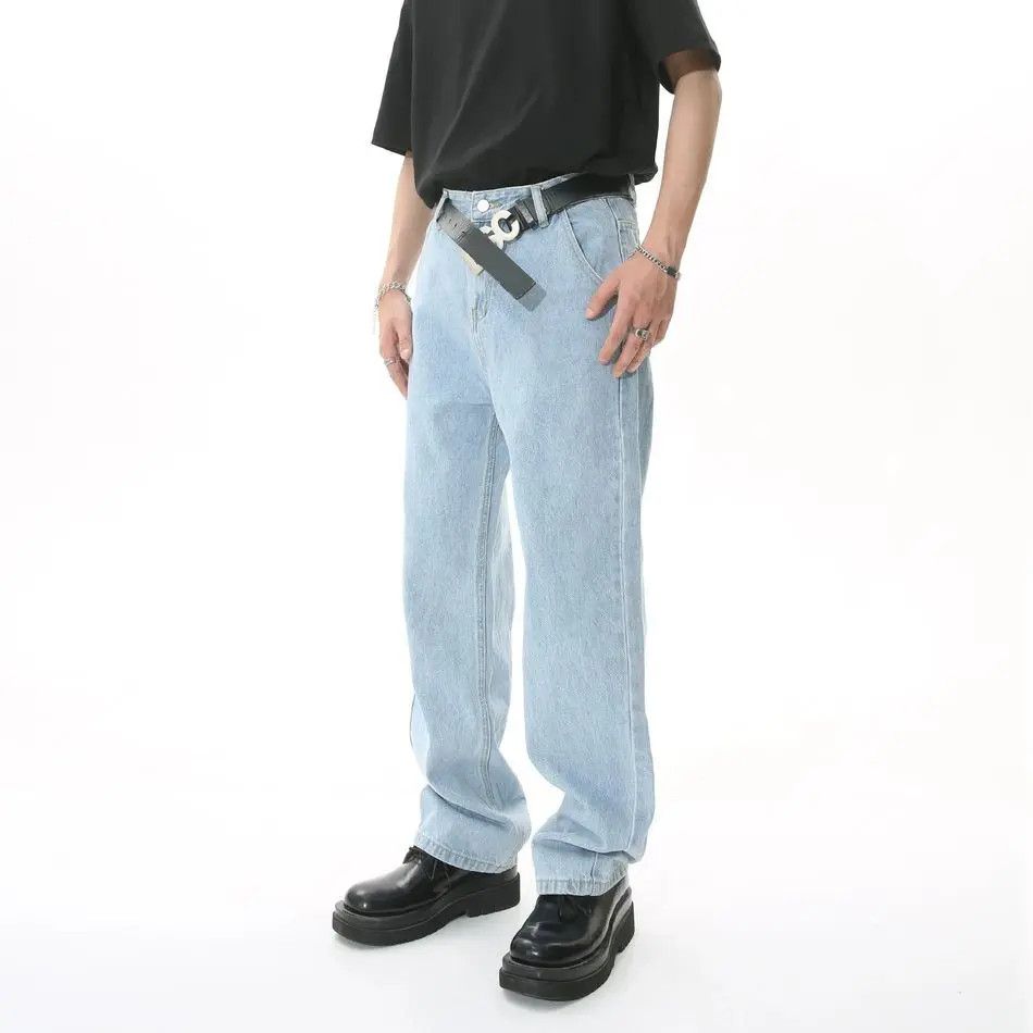 Japanese Brand Retro straight washed loose jeans Size US 32 / EU 48 - 3 Thumbnail