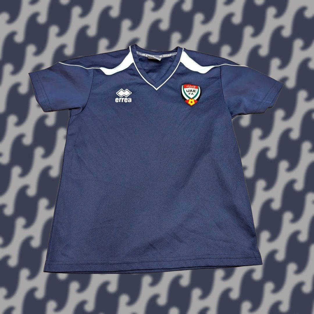 Errea Erreà United Arab Emirates Football Jersey S Blue Soccer Men T-Shirt Short Sleeve Pullover Round Neck Quick Dry Athletic Jersey Size US S / EU 44-46 / 1 - 1 Thumbnail