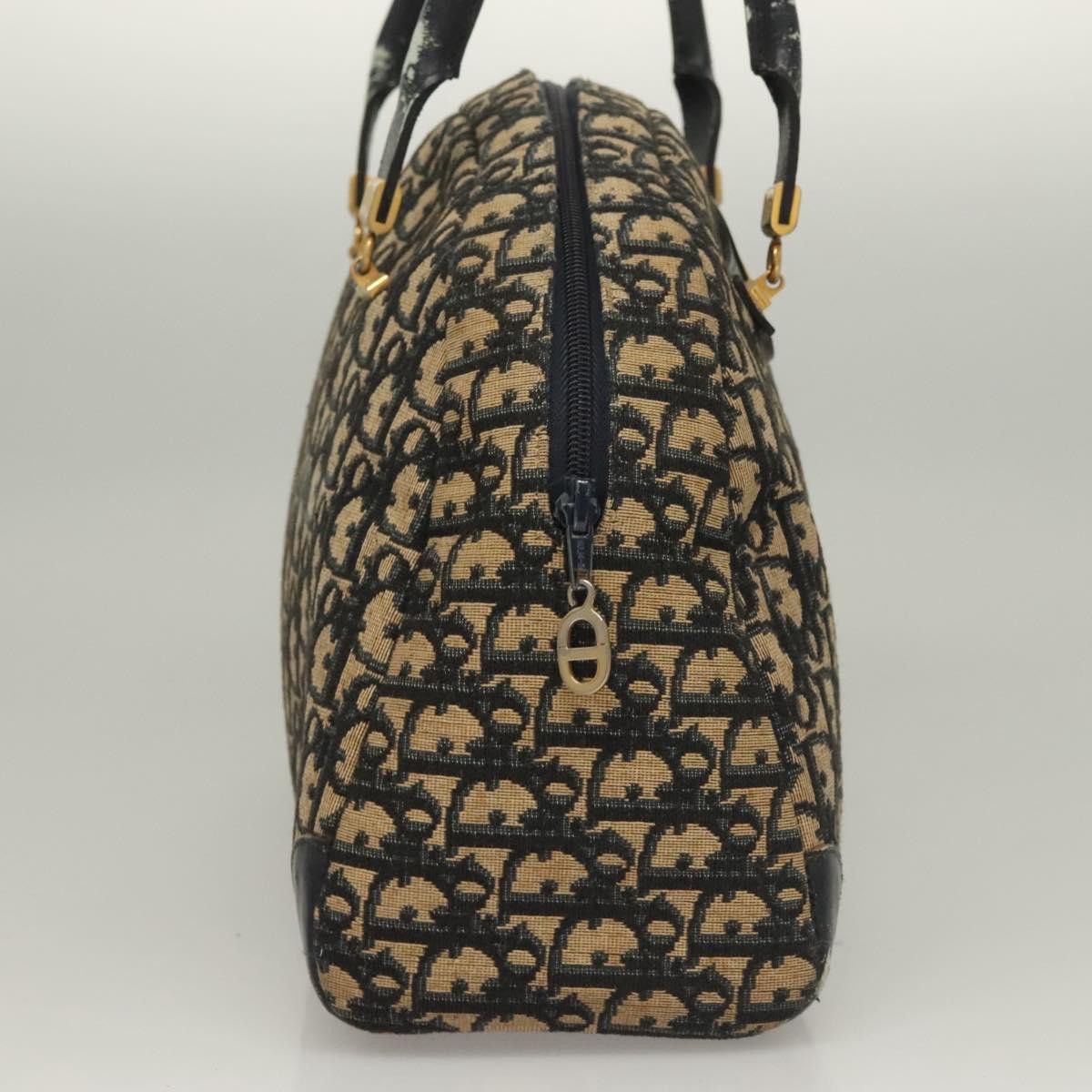 Dior DIOR Trotter Canvas Hand Bag Navy Gold Size ONE SIZE - 5 Thumbnail