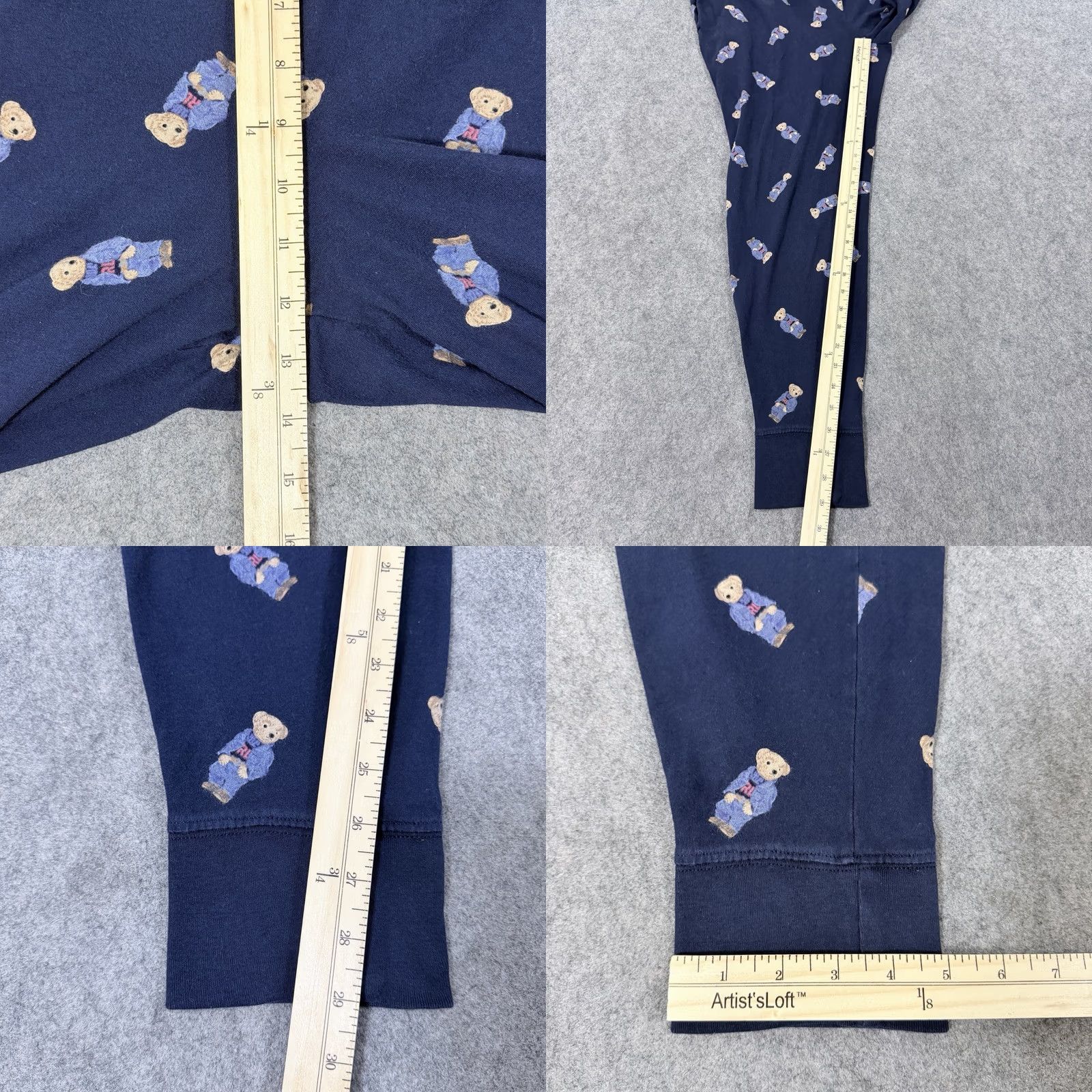 Polo Ralph Lauren Polo Ralph Lauren Bear Pajama Joggers Mens Size Large Navy Blue (Actual 30x29) Blue 90s Logo Sleepwear Size US L / EU 52-54 / 3 - 10 Thumbnail