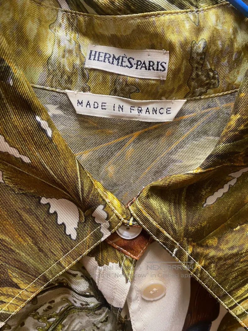 Hermes Hermes Pumpkin silk shirt Size XXS / US 00 / IT 34 - 2 Thumbnail