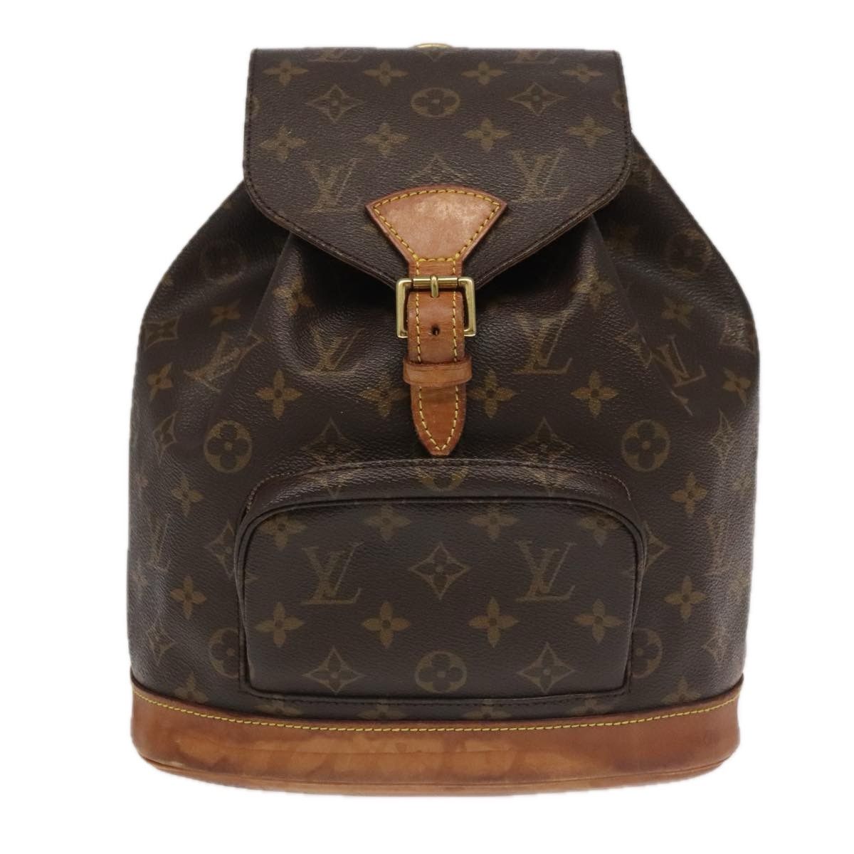 Louis Vuitton Montsouris Mm Brown Canvas Backpack Bag (Pre-Owned) Size ONE SIZE - 1 Thumbnail