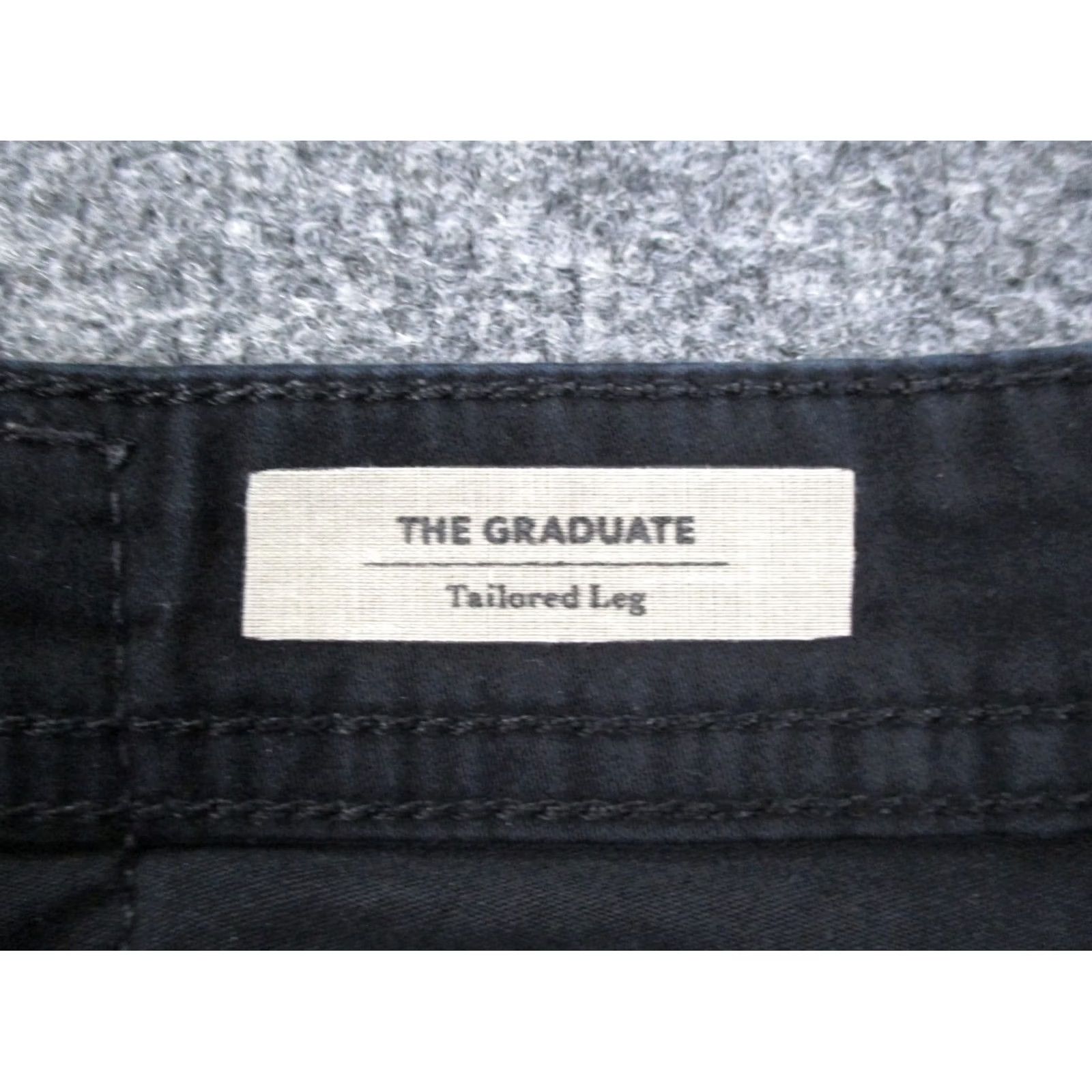 Denime AG Adriano Goldschmied Jeans Men 33 X 32 Black Denim The Graduate Tailored Leg Jeans Size US 34 / EU 50 - 7 Thumbnail