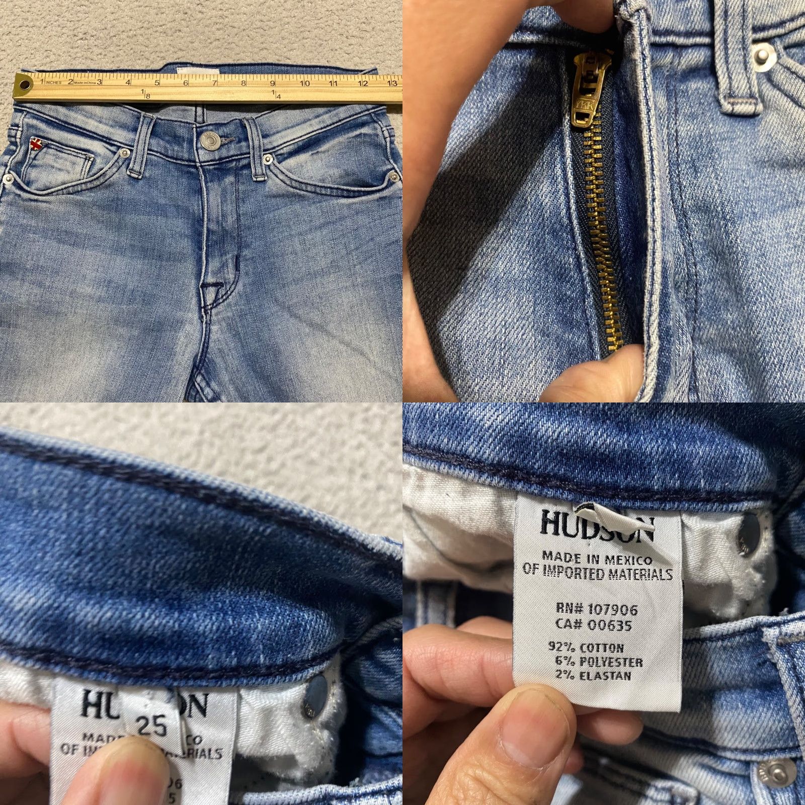 Hudson Hudson Jeans Womens sz 25 Jeans Blue Denim Medium Wash Capri Mid Rise Capris Womens Jeans Size 42" / US 20 - 8 Thumbnail