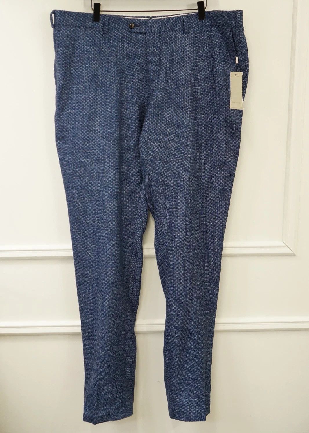 Suitsupply Men Suitsupply Pants Silk Wool Linen Blue Size UK/US48 Size 48R - 1 Thumbnail
