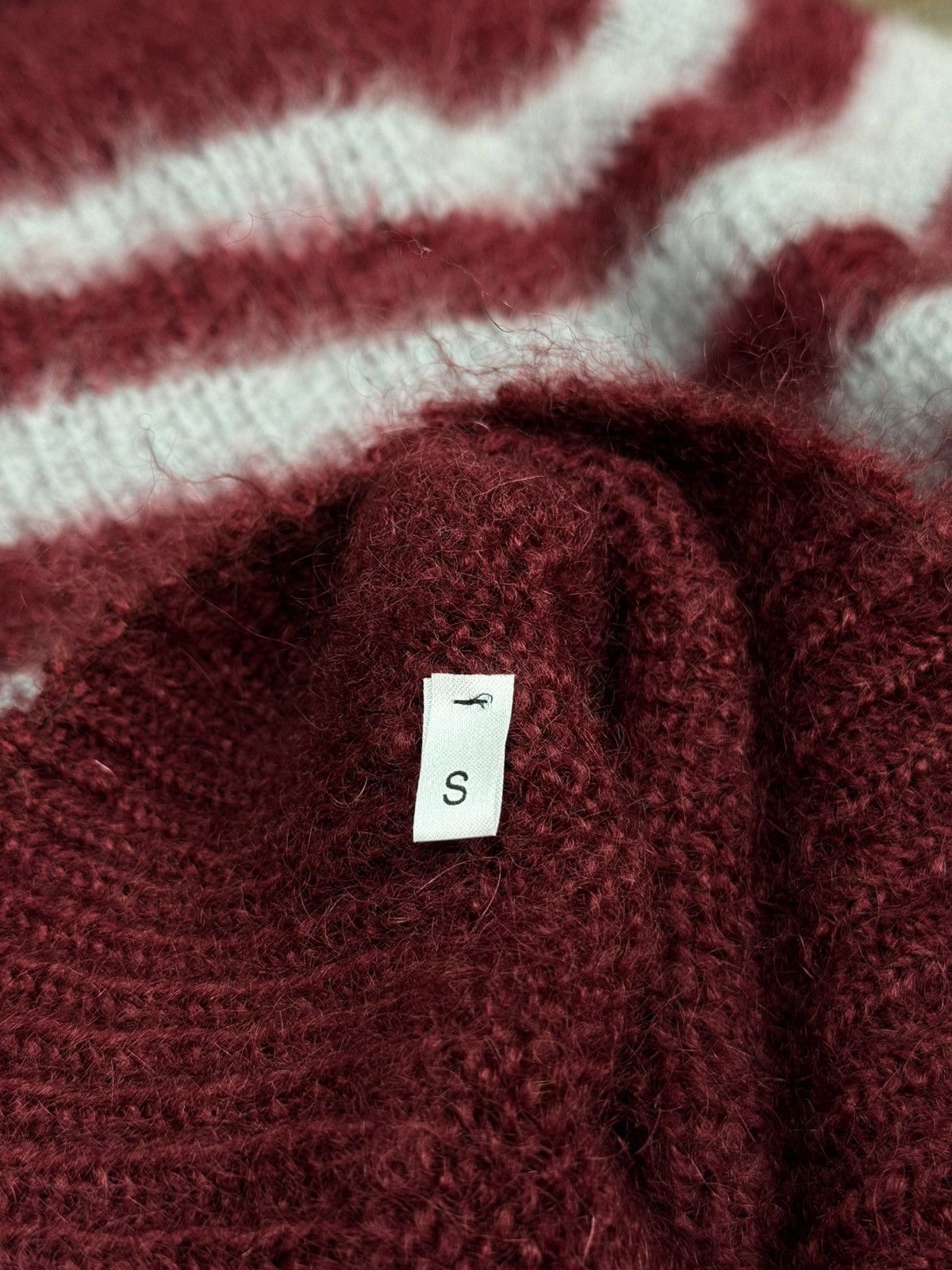 Howlin By Morrison × Howlin' Howlin by Morrison Stripped Red Mohair Crewneck Sweater Size US S / EU 44-46 / 1 - 14 Thumbnail