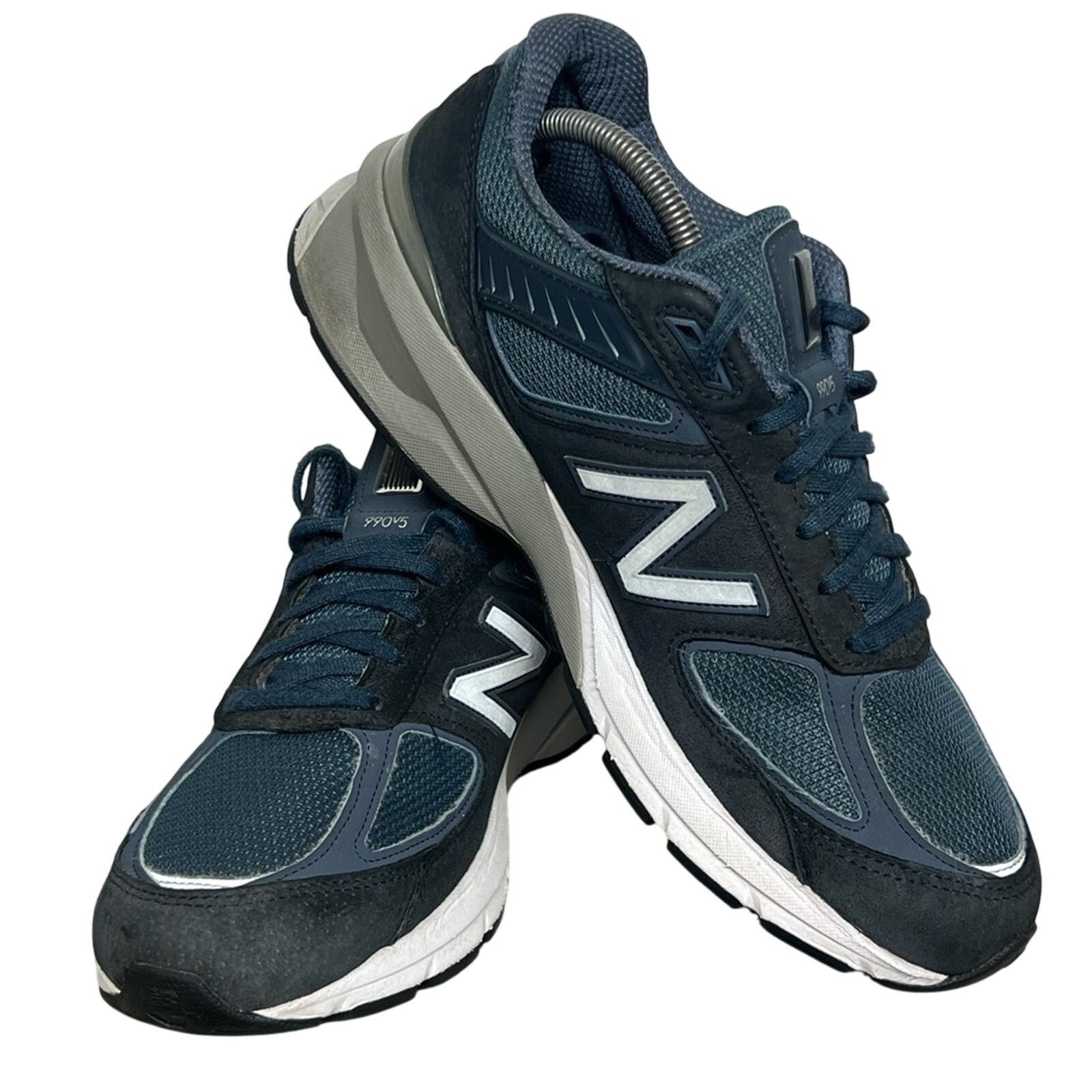 New Balance New Balance 990v5 Made In USA Navy Blue Suede Shoes M990NV5 Size US 10.5 / EU 43-44 - 2 Thumbnail