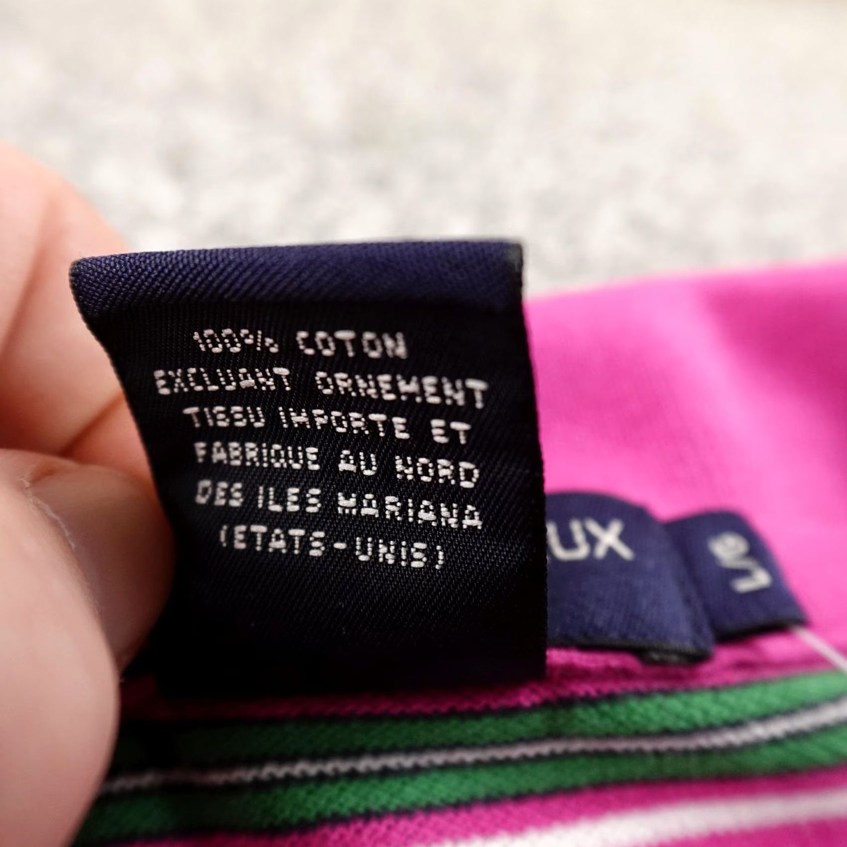 Cremieux Daniel Cremieux Polo Shirt Mens L Pink Stripe Long Sleeve Slim Fit 100% Cotton Size US L / EU 52-54 / 3 - 7 Thumbnail