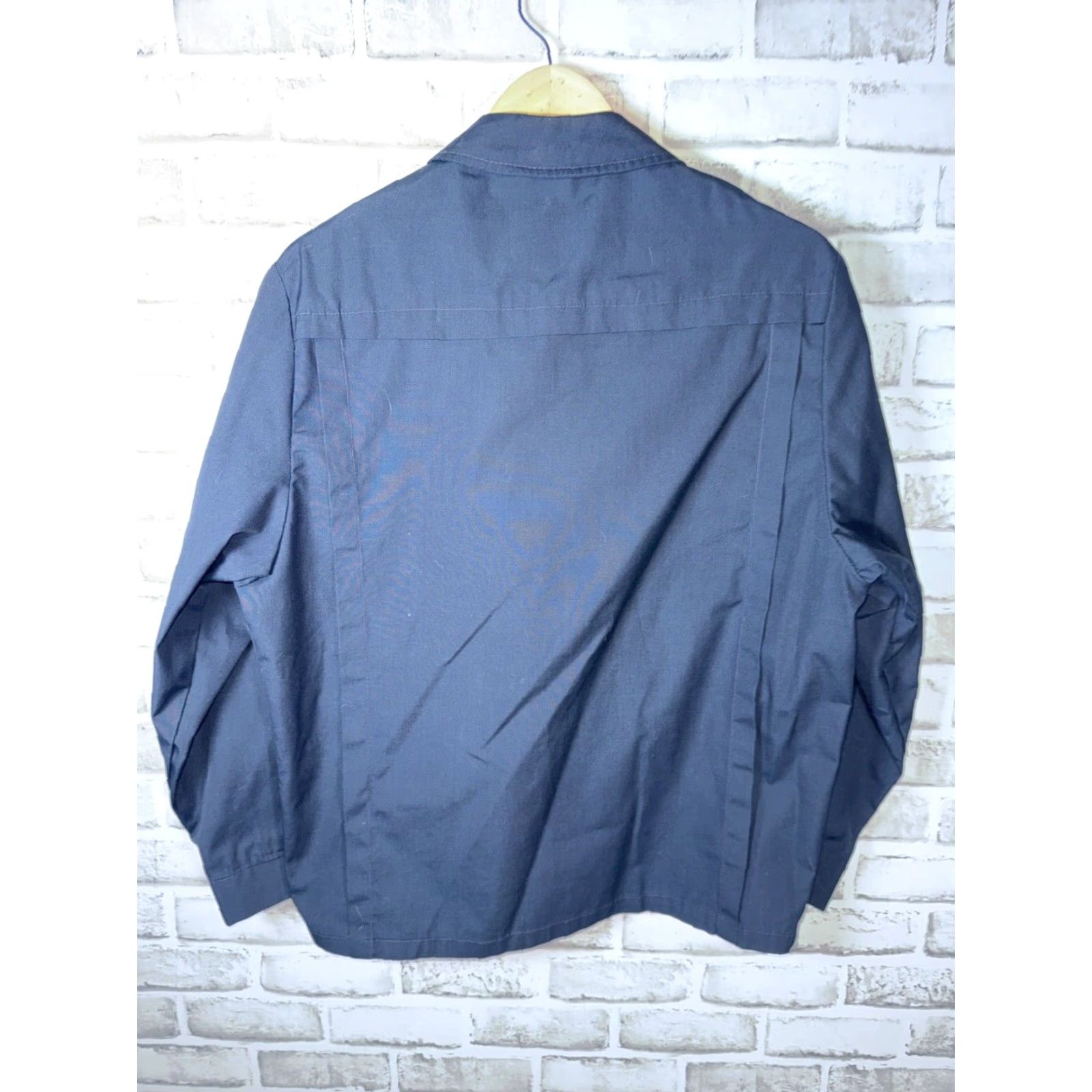 Avenue VINTAGE NAVY Men's Casual Jacket 40 Blue Cotton Blend 80s Retro Classic Size US XXS / EU 40 - 6 Thumbnail