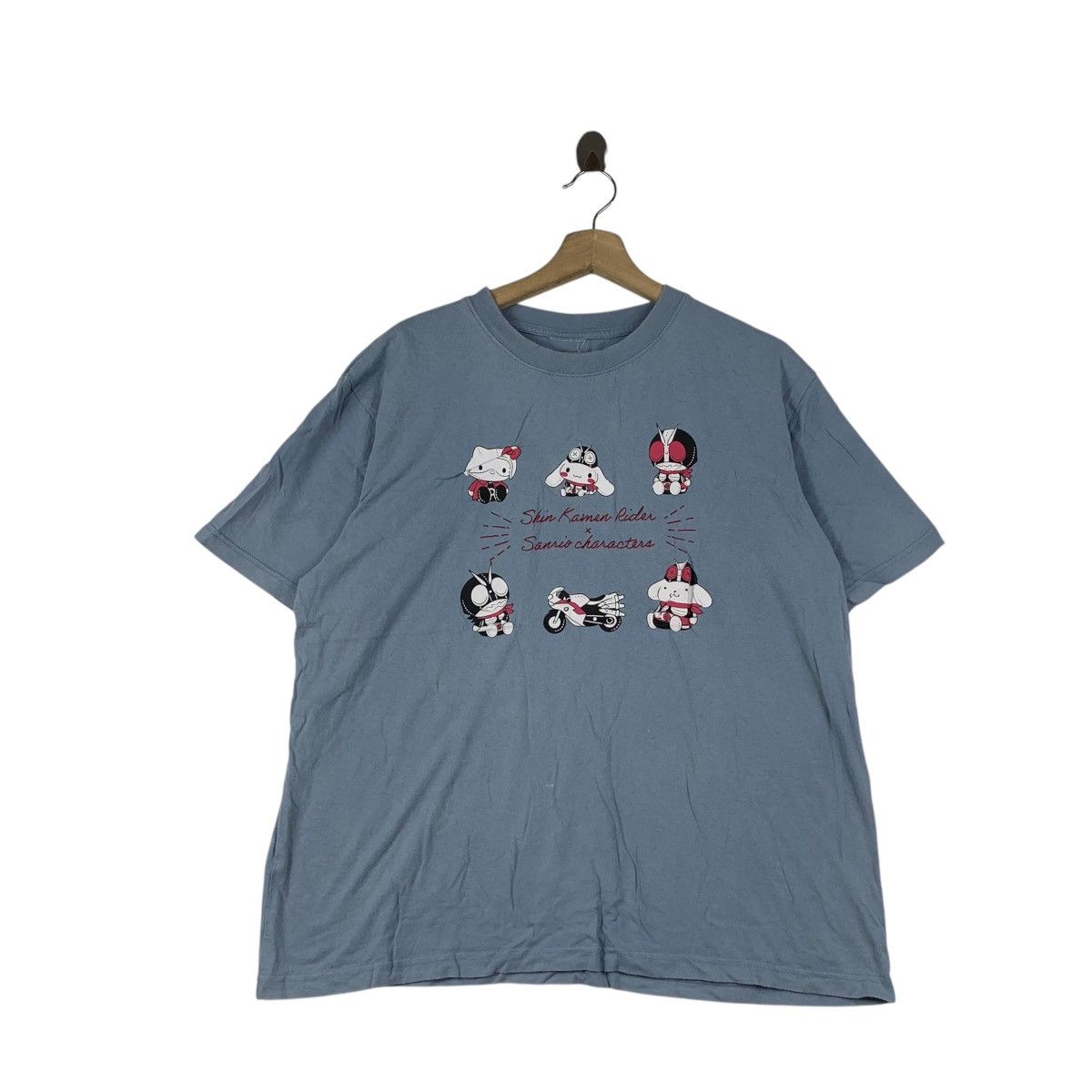 Vintage SANRIO CHARACTERS x SHIN KAMEN RIDER Hello Kitty Tee Shirt ...