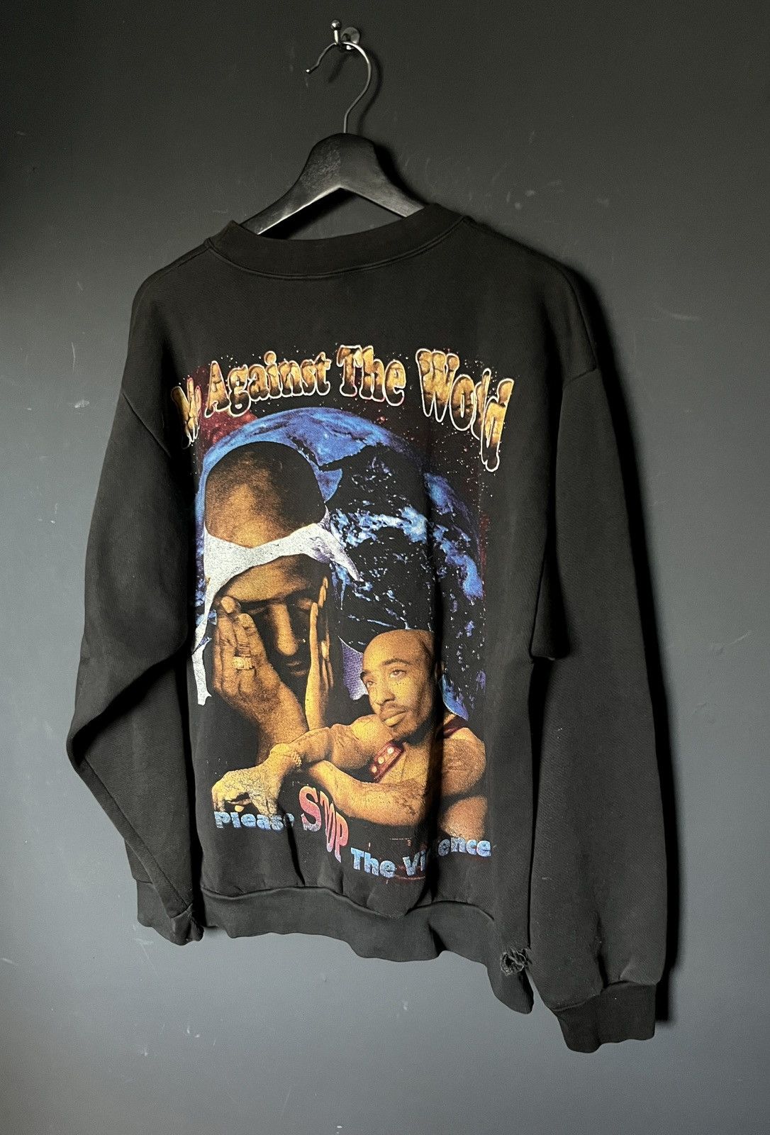 Rap Tees Vintage 2pac Rap Crewneck Sweater Size Large Size US L / EU 52-54 / 3 - 4 Thumbnail