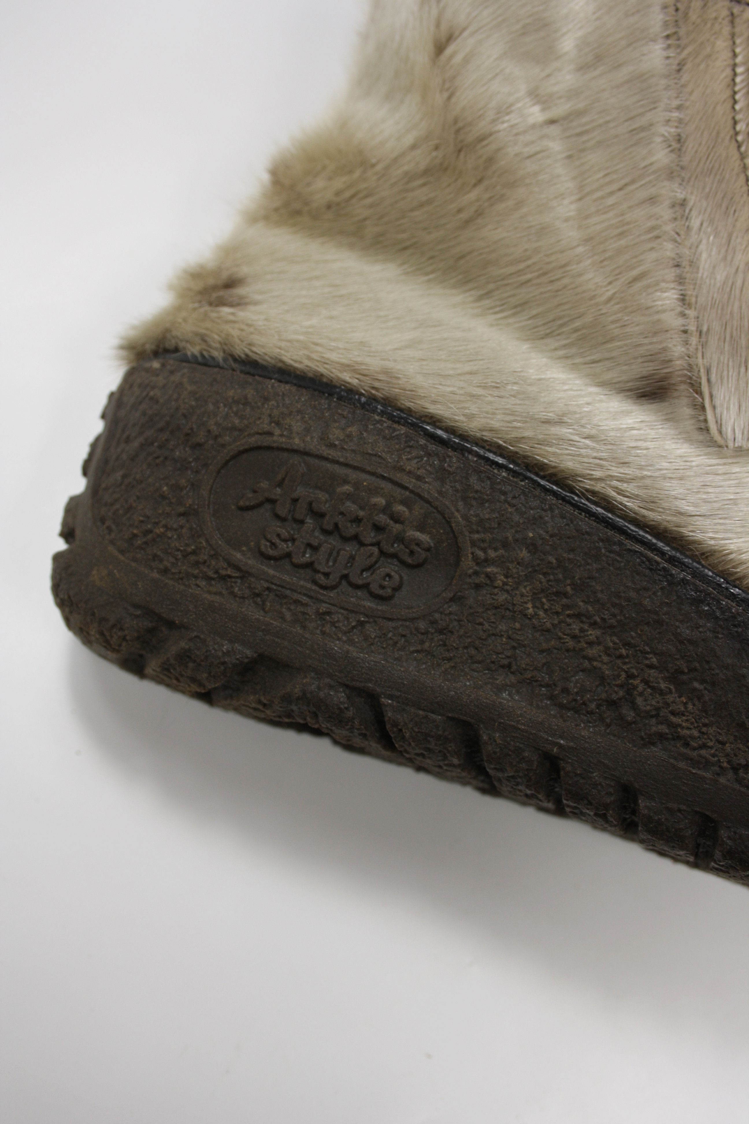 Genuine Leather Arktis Style 80s Vintage Lambskin Lined Eskimo Fur Boots Size US 6 / IT 36 - 5 Thumbnail