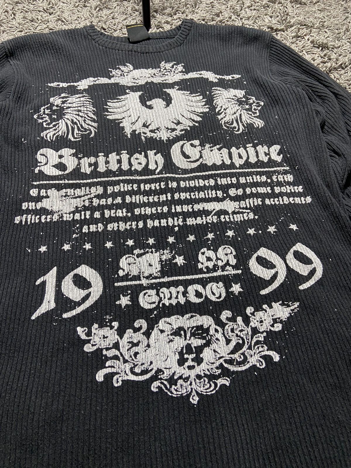 Japanese Brand × Vintage VINTAGE Y2K KNITTED AVANT GARDE SWEATER SMOG BRITISH EMPIRE Size US XL / EU 56 / 4 - 2 Thumbnail