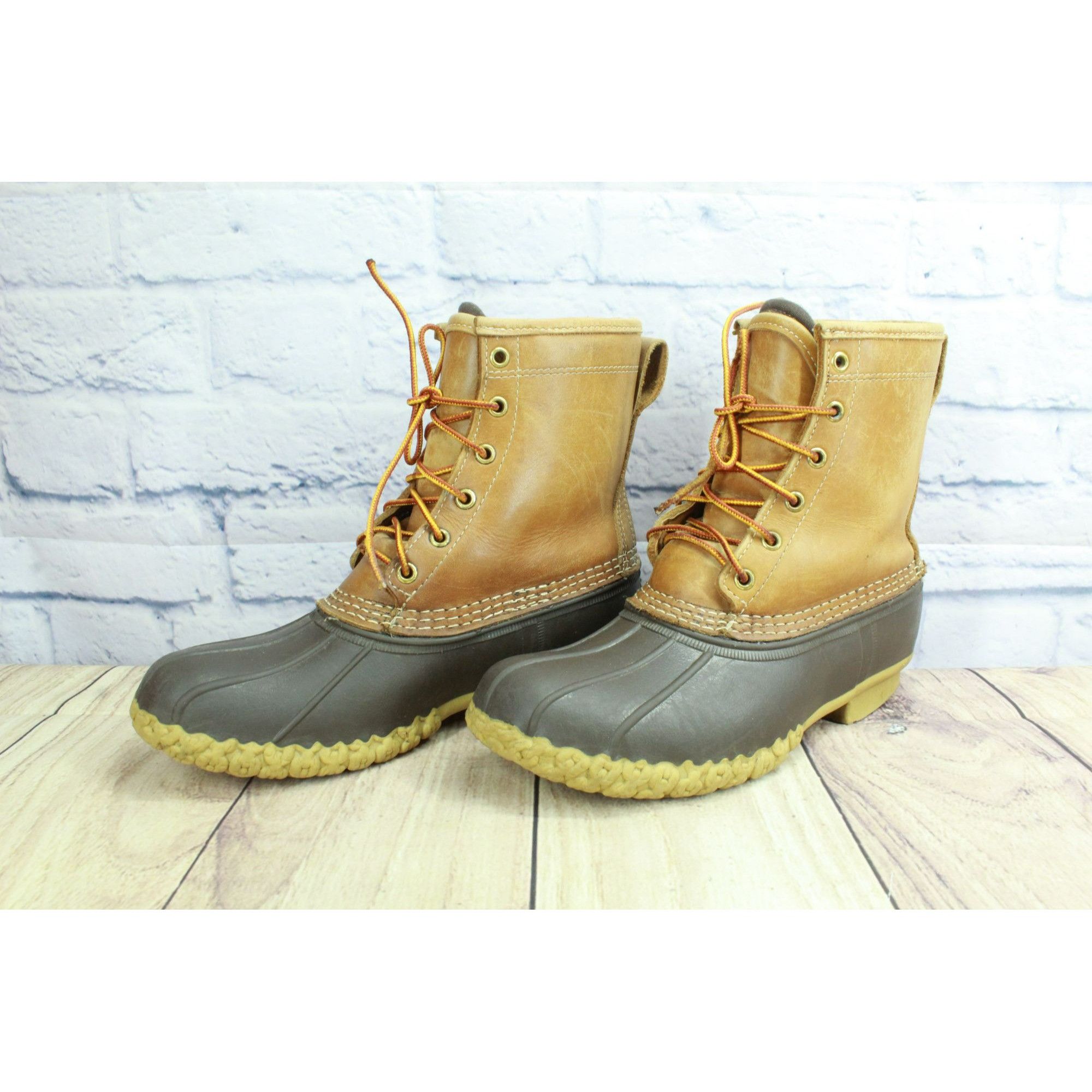 Goretex LL Bean Women's 8" Lace Up Gore-tex Ankle Duck Boots Size US 8 / IT 38 - 2 Thumbnail