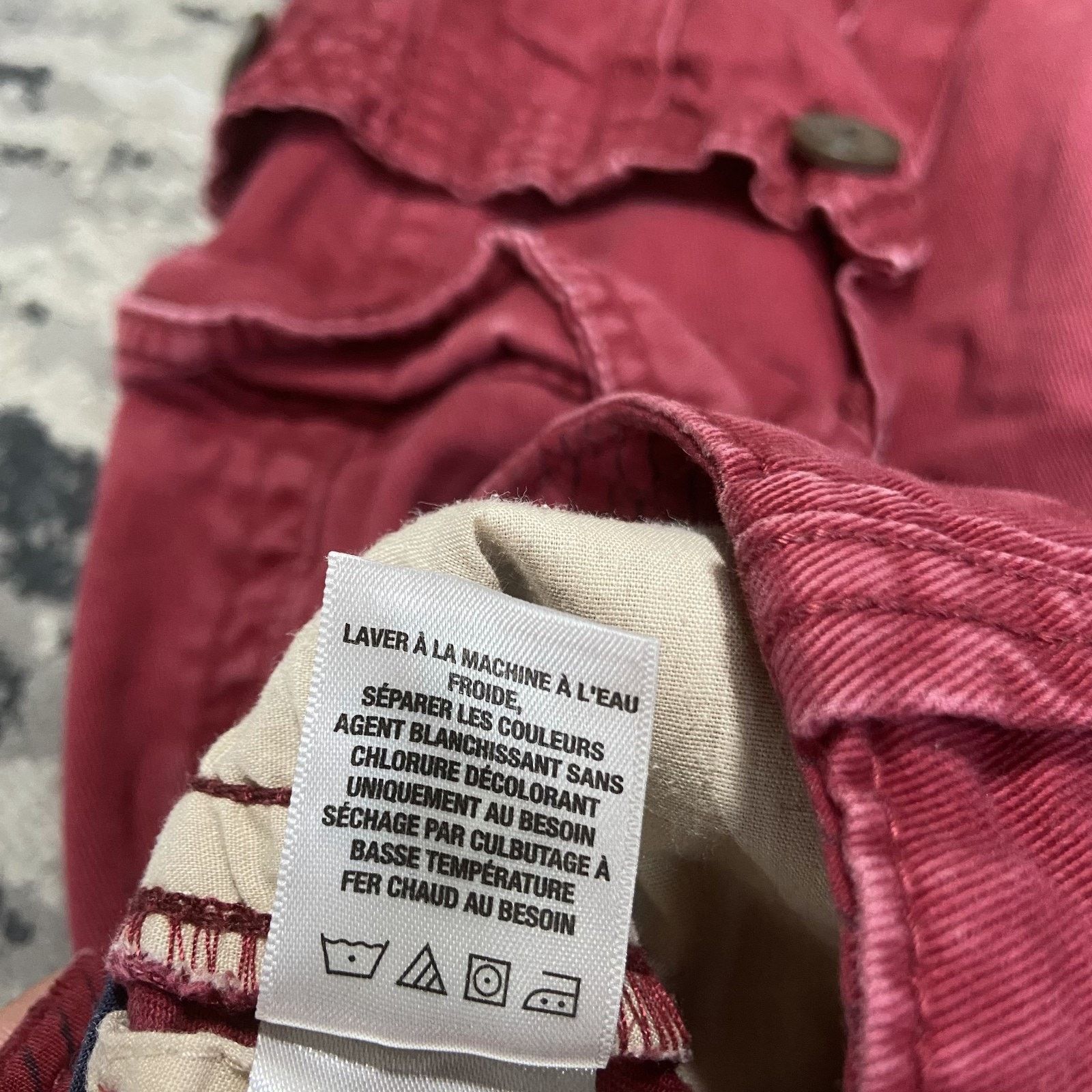 & Other Stories Aeropostale Y2K Cargo Shorts Mens 30 Red Canvas Cotton Size US 30 / EU 46 - 8 Thumbnail