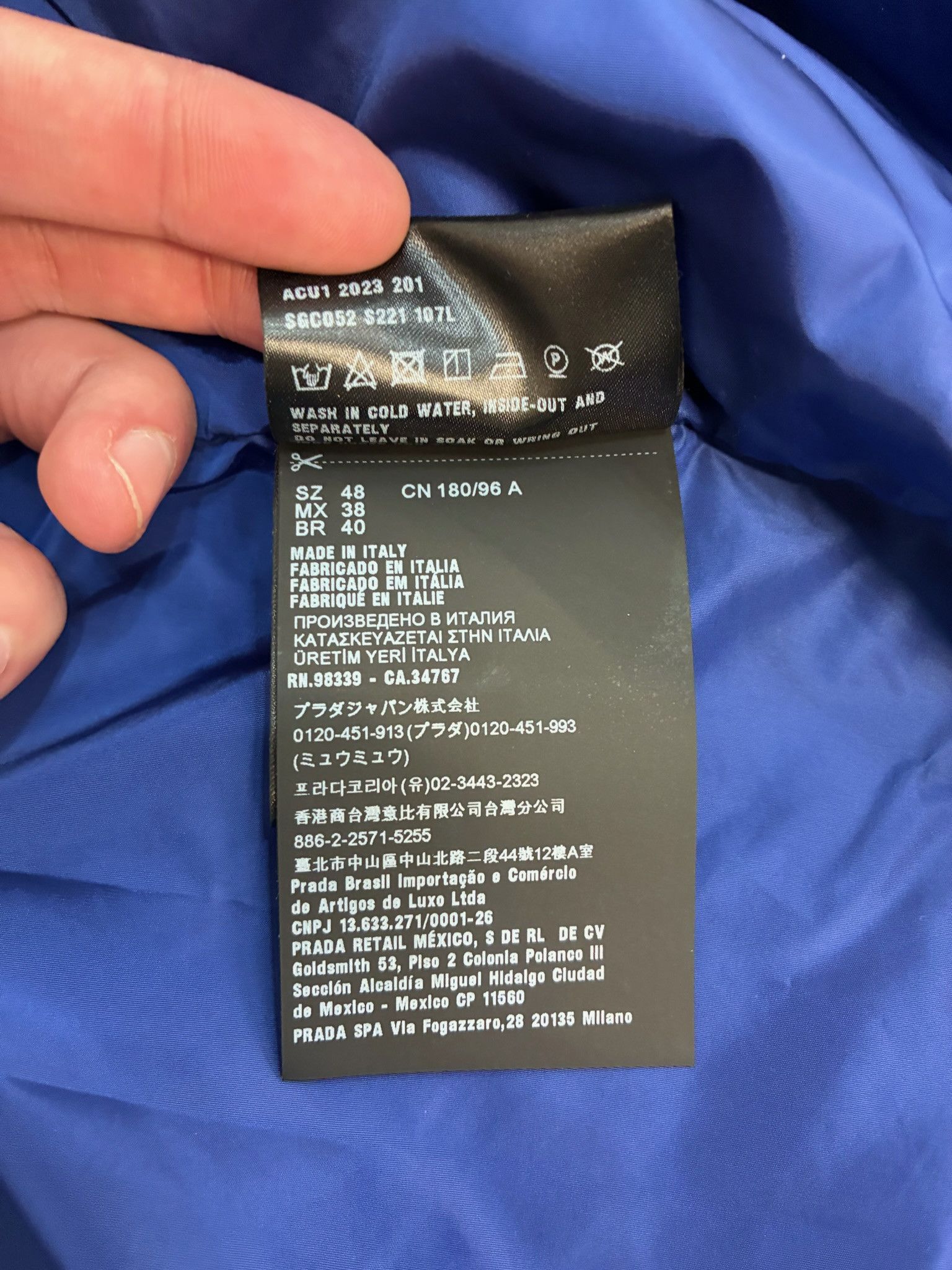 Prada Prada Re-Nylon Logo-Print Blouson Jacket Blue Size US M / EU 48-50 / 2 - 8 Thumbnail