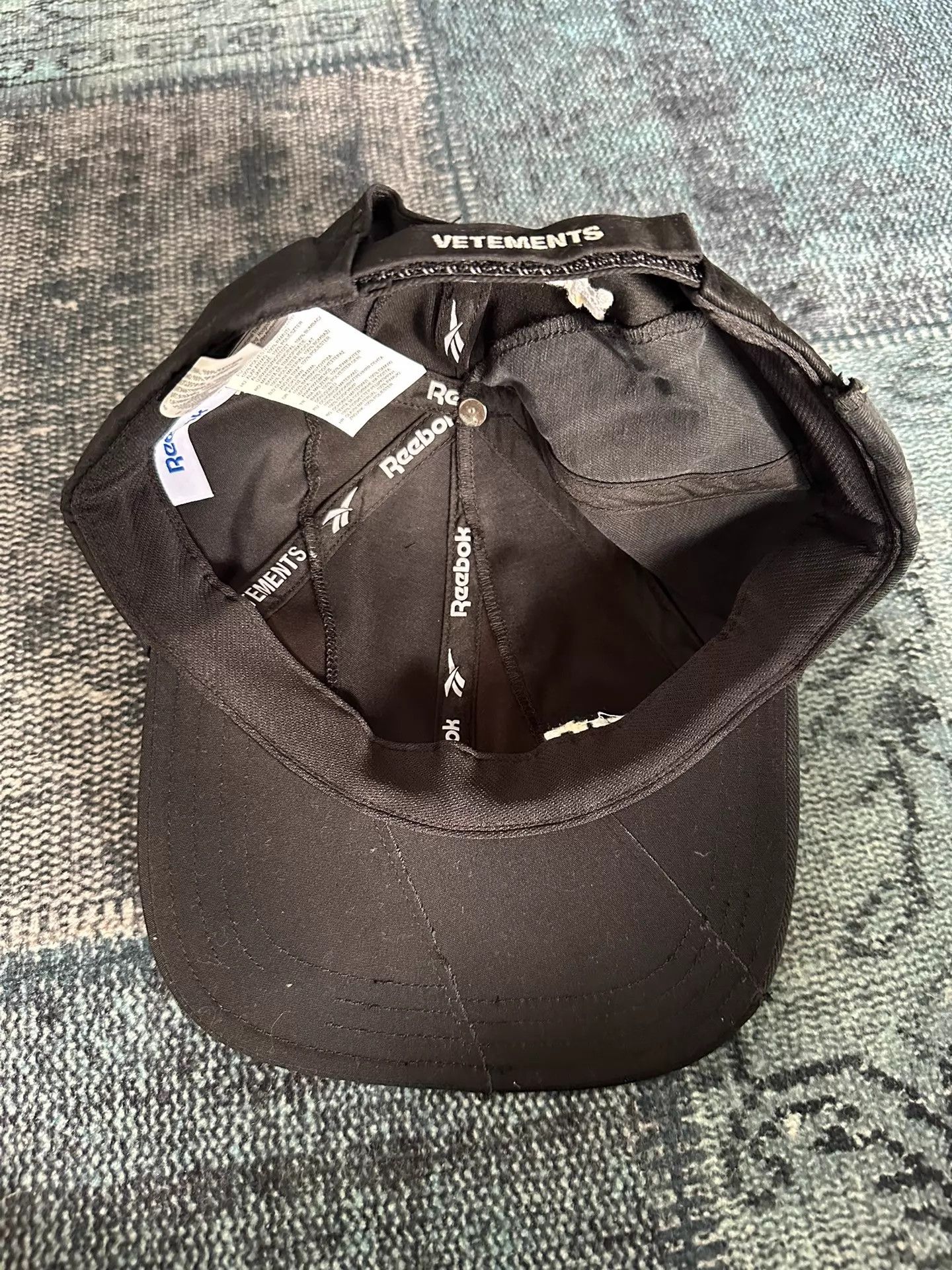 Vetements VETEMENTS Reebok Distressed Patchwork Baseball Cap Size ONE SIZE - 2 Thumbnail