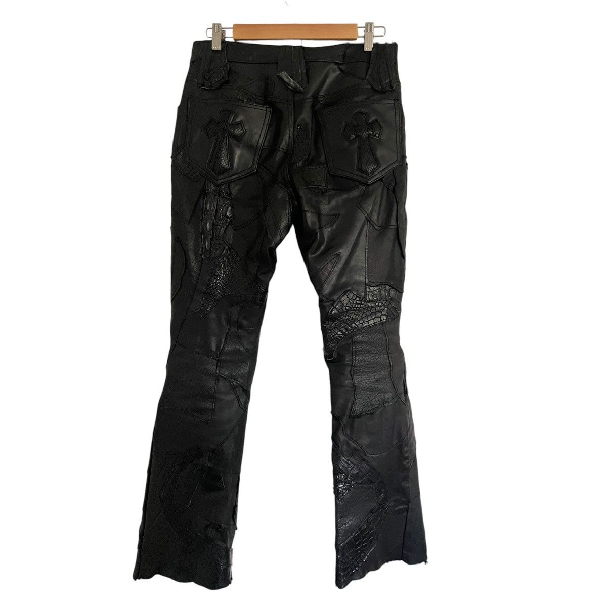 Yasuyuki Ishii leather patchwork pants
