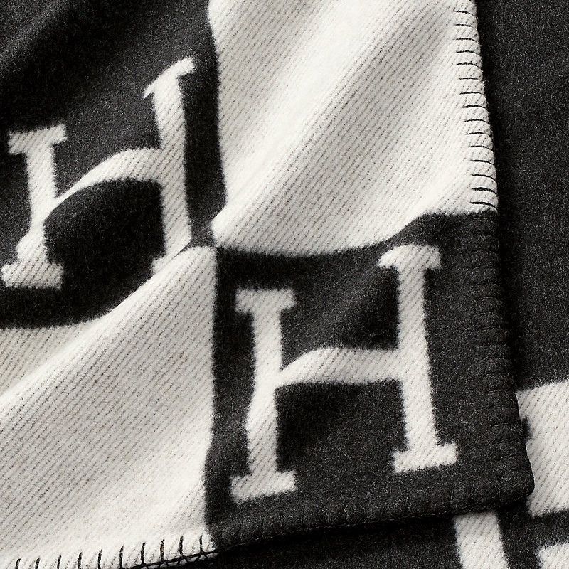 Hermes Hermes Avalon Black Throw Blanket Size ONE SIZE - 5 Thumbnail