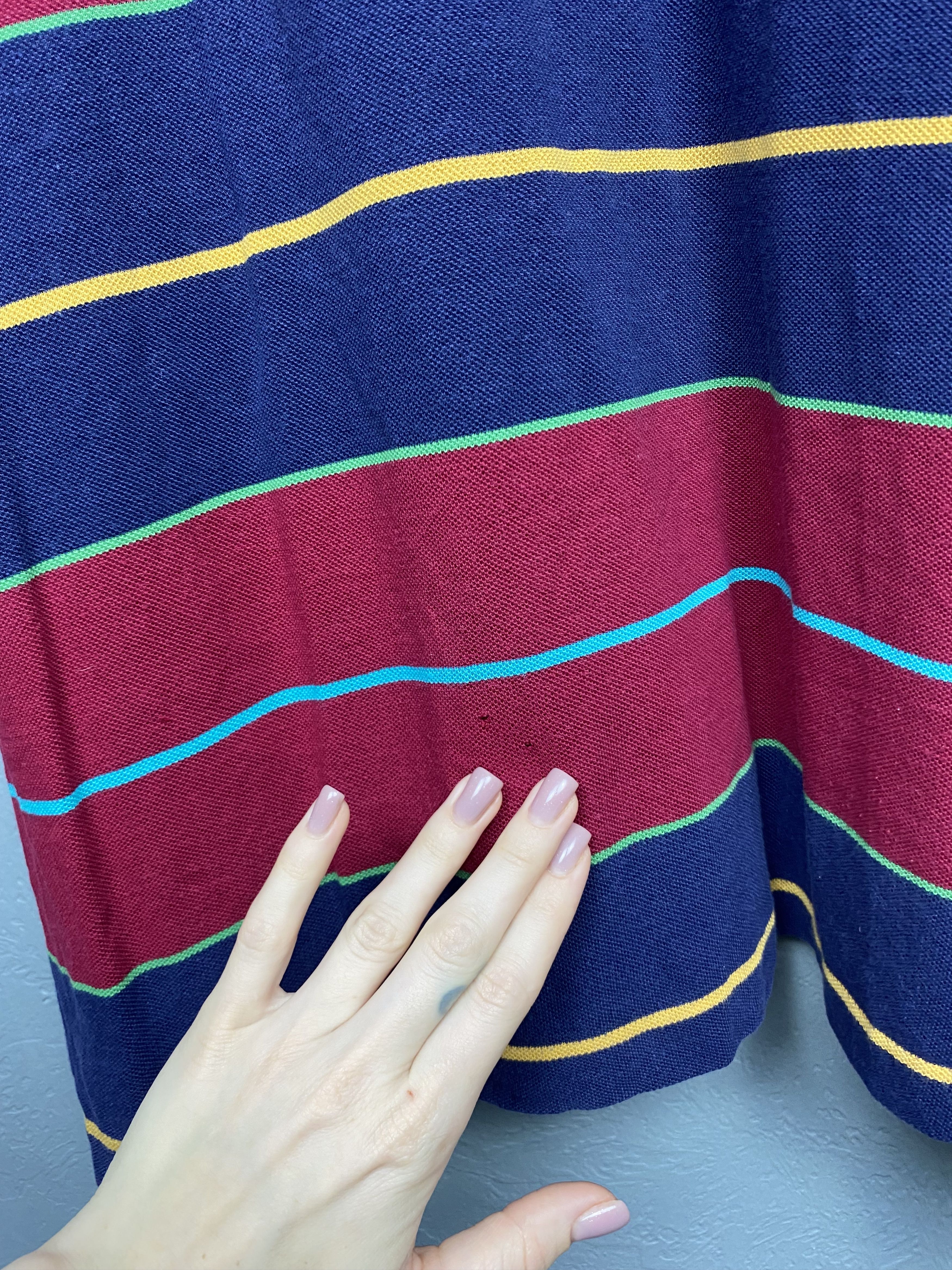 Lacoste × Vintage Lacoste 90s Vintage Mens Striped Polo Shirt Size 8 XXL Size US XXL / EU 58 / 5 - 9 Thumbnail