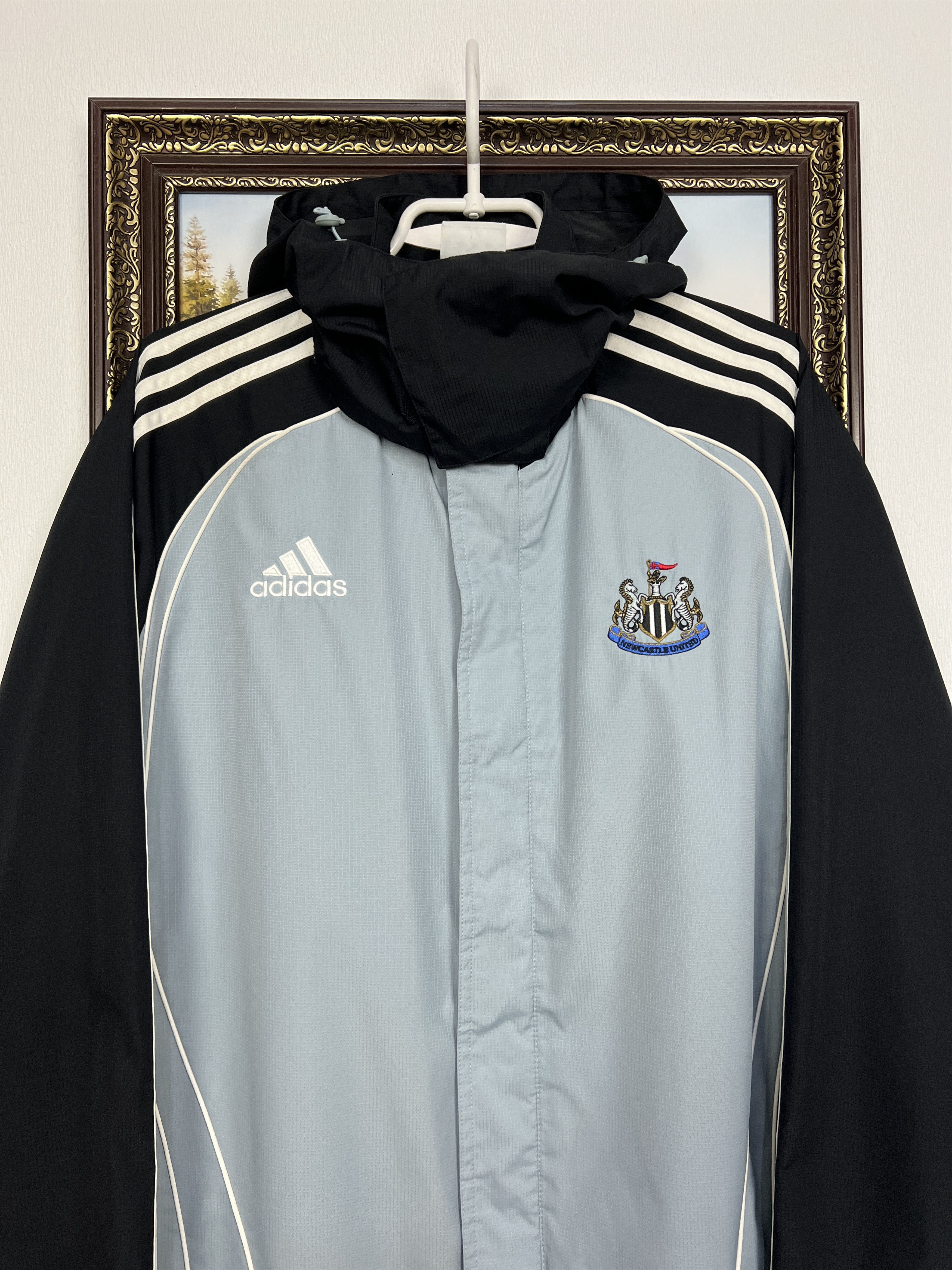 Adidas Newcastle United Football Rain Hooded Jacket Track Top Size US M / EU 48-50 / 2 - 2 Thumbnail