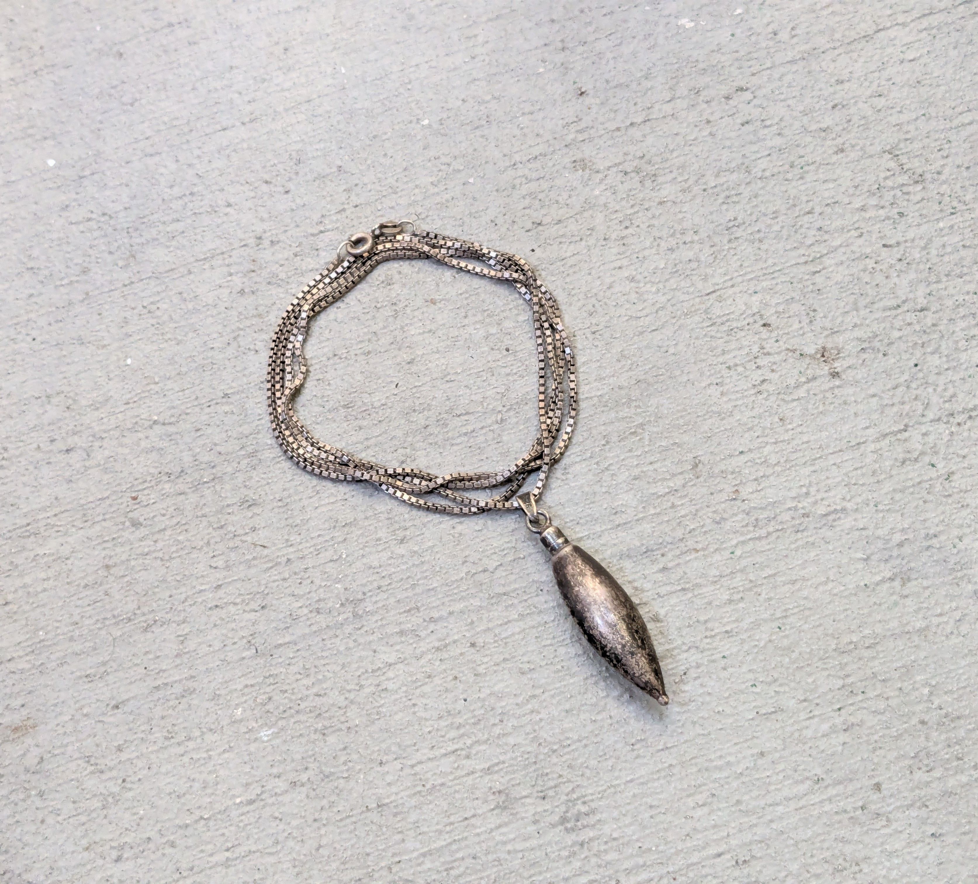 Other Vintage Sterling Silver Necklace Perfume Pendant 30" Italy Size ONE SIZE - 1 Thumbnail