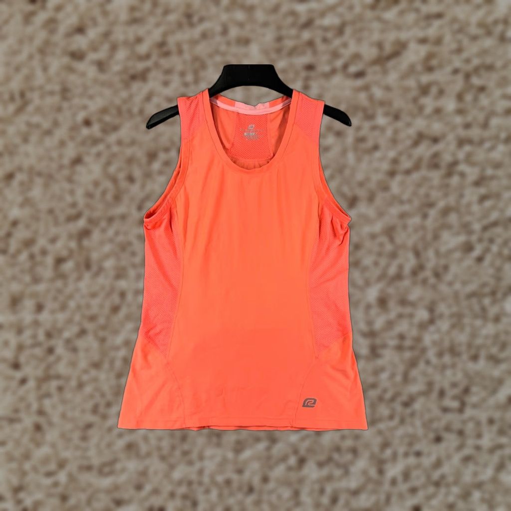 Vintage Roadrunner Shirt Womens Medium Orange High Visibility Tank Sleeveless Polyester Size M / US 6-8 / IT 42-44 - 1 Thumbnail