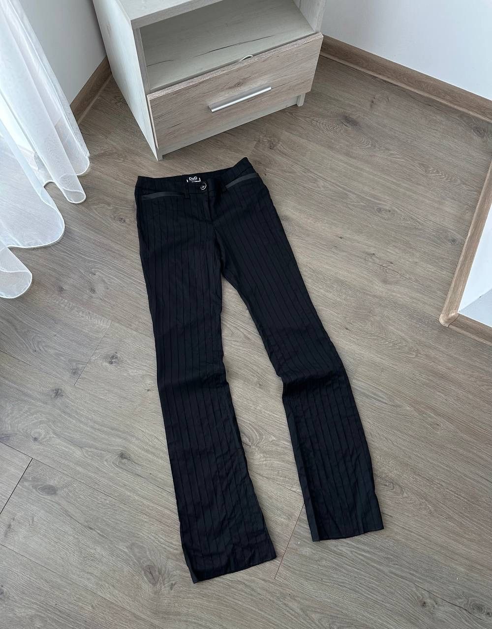 Dolce & Gabbana × Vintage Vintage Dolce&Gabbana Wide Black Low Lading Pants Size 26" / US 2 / IT 38 - 10 Thumbnail