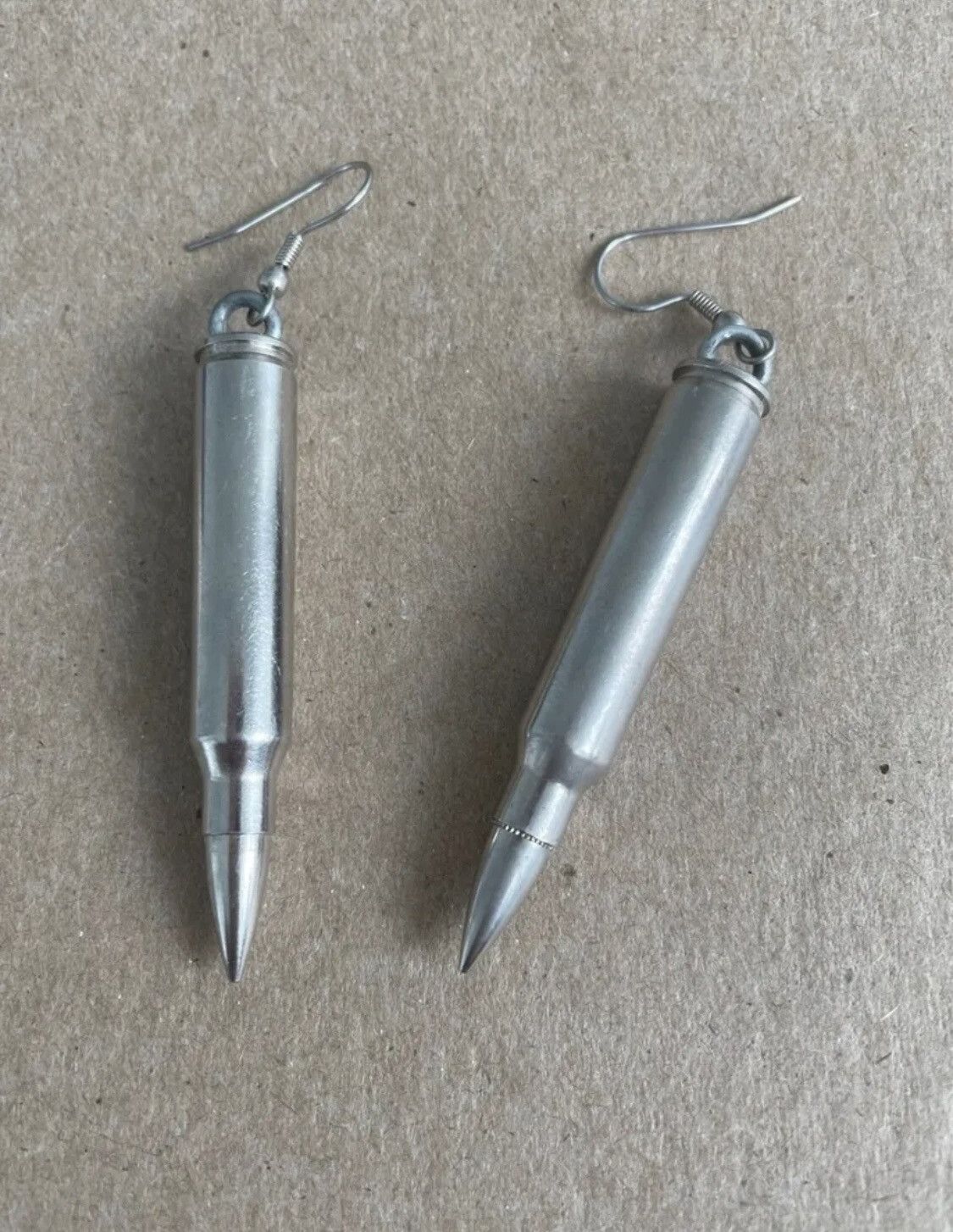 image of Vintage Bullet Earrings in Silver, Women's