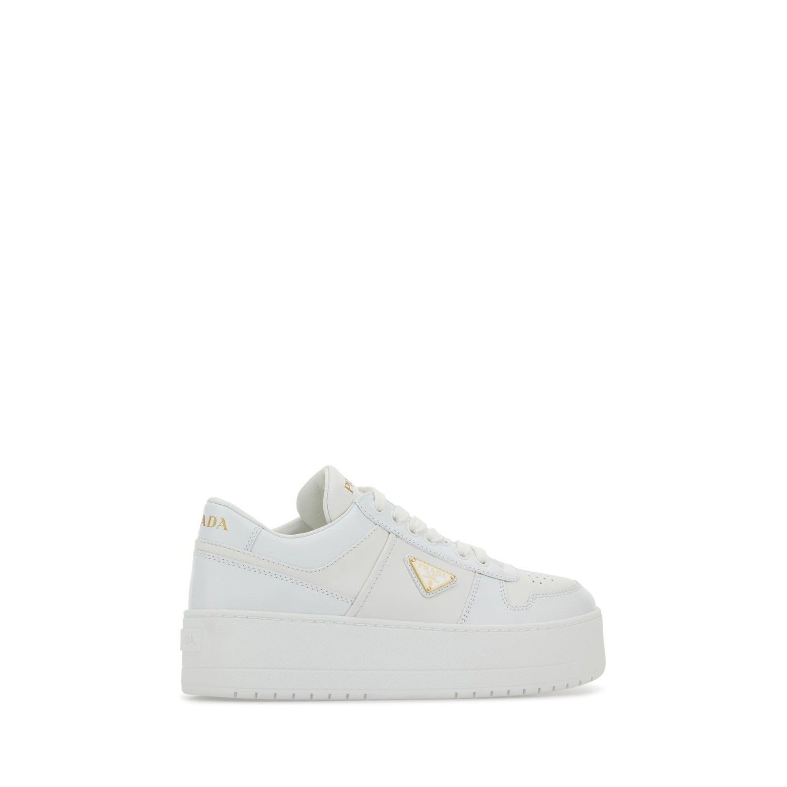 Prada PRADA Downtown White Leather Sneakers New And Authentic (Wom Size US 9 / IT 39 - 3 Thumbnail